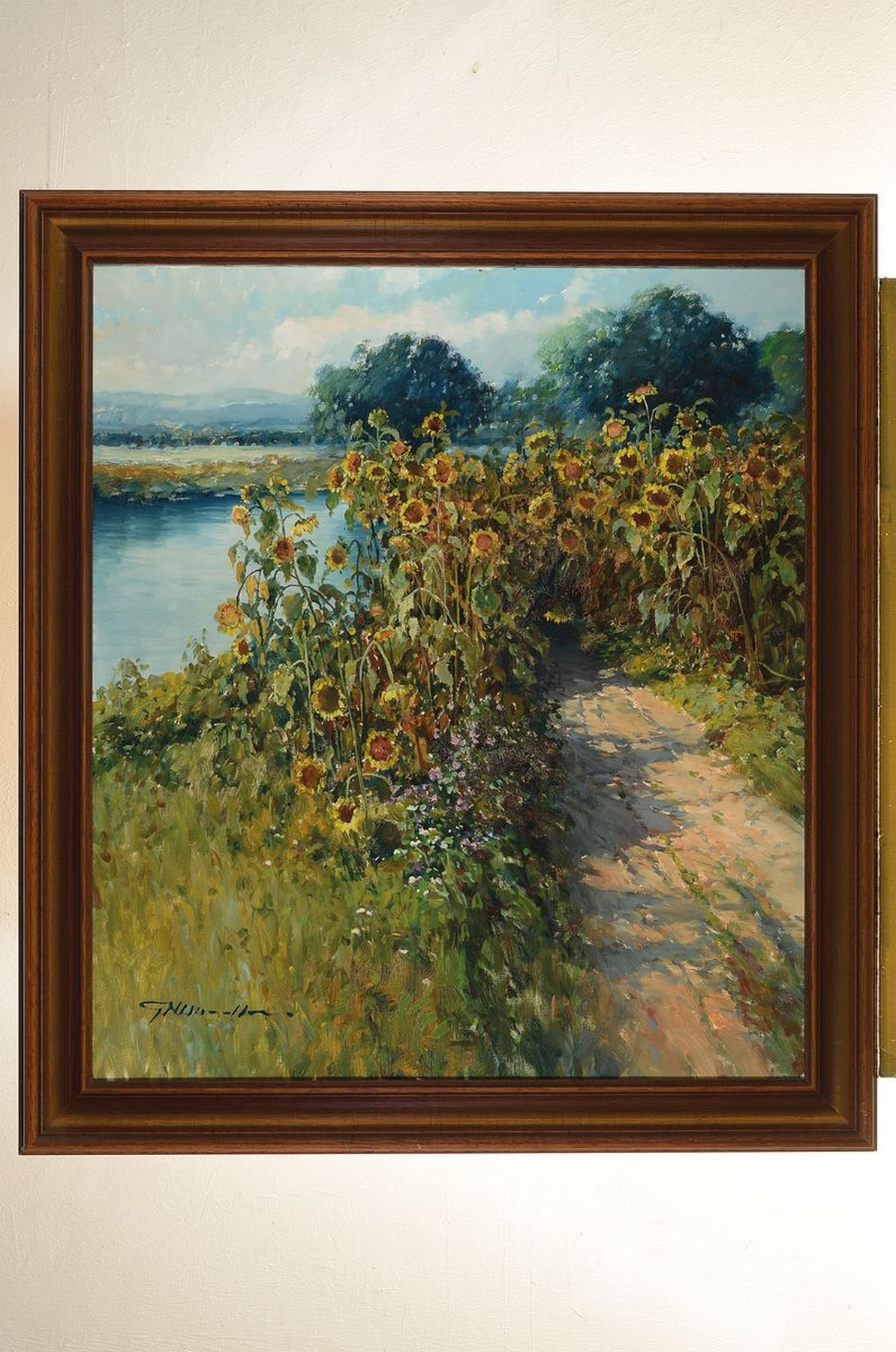 Detail k: Gerhard Neswadba, geb. 1941 Ober-Ramstadt/ Hessen, verschiedene Ausstellungen in Stockholm, Göteborg, Hamburg und Wien, bekannter Landschaftsmaler, ...
