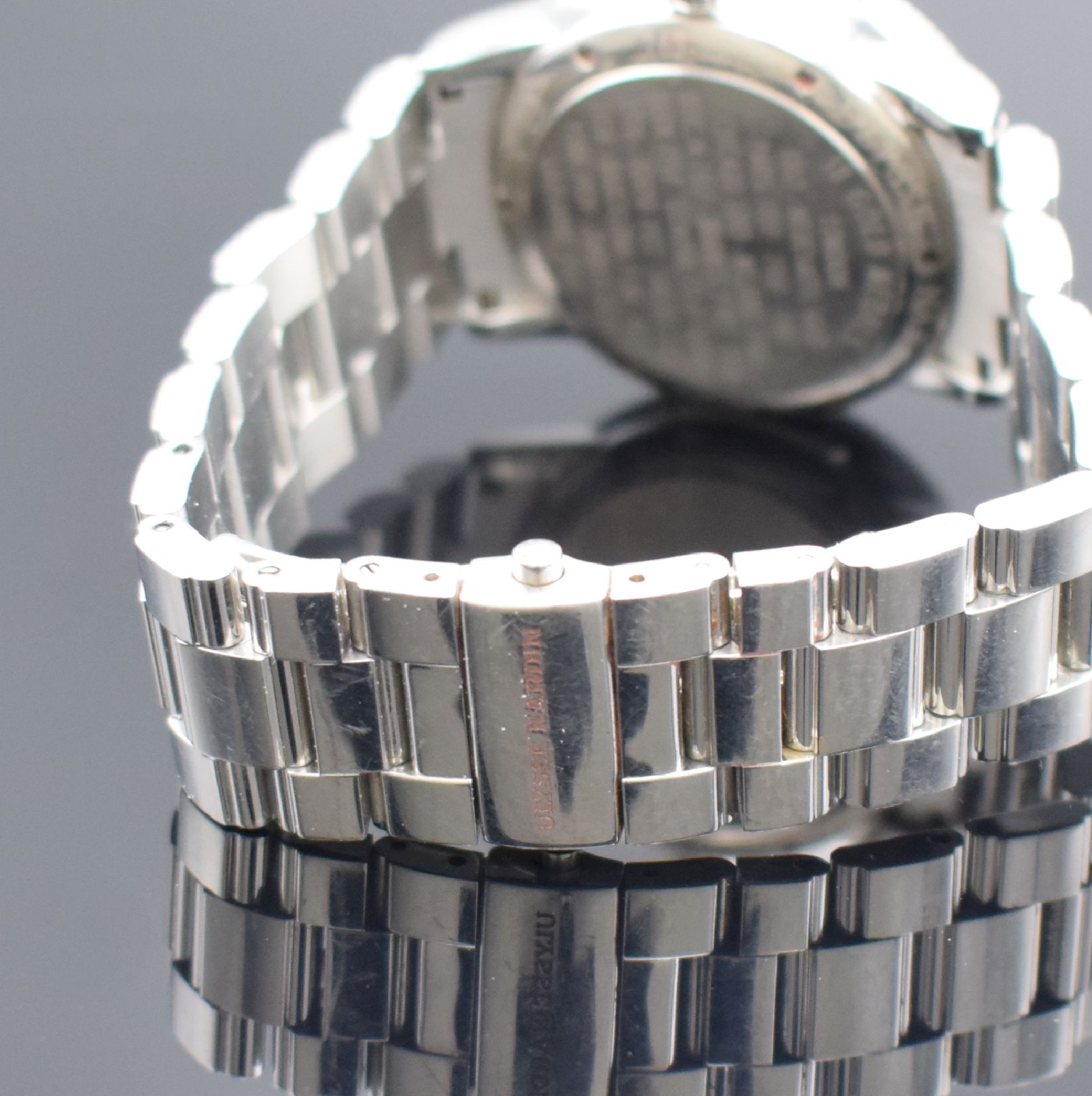 Detail b: ULYSSE NARDIN Herrenarmbanduhr Marine Chronometer 1846 Referenz 263-22, Automatik, Schweiz um 2000, Chronometer in Edelstahl inkl. Gliederband m. ...