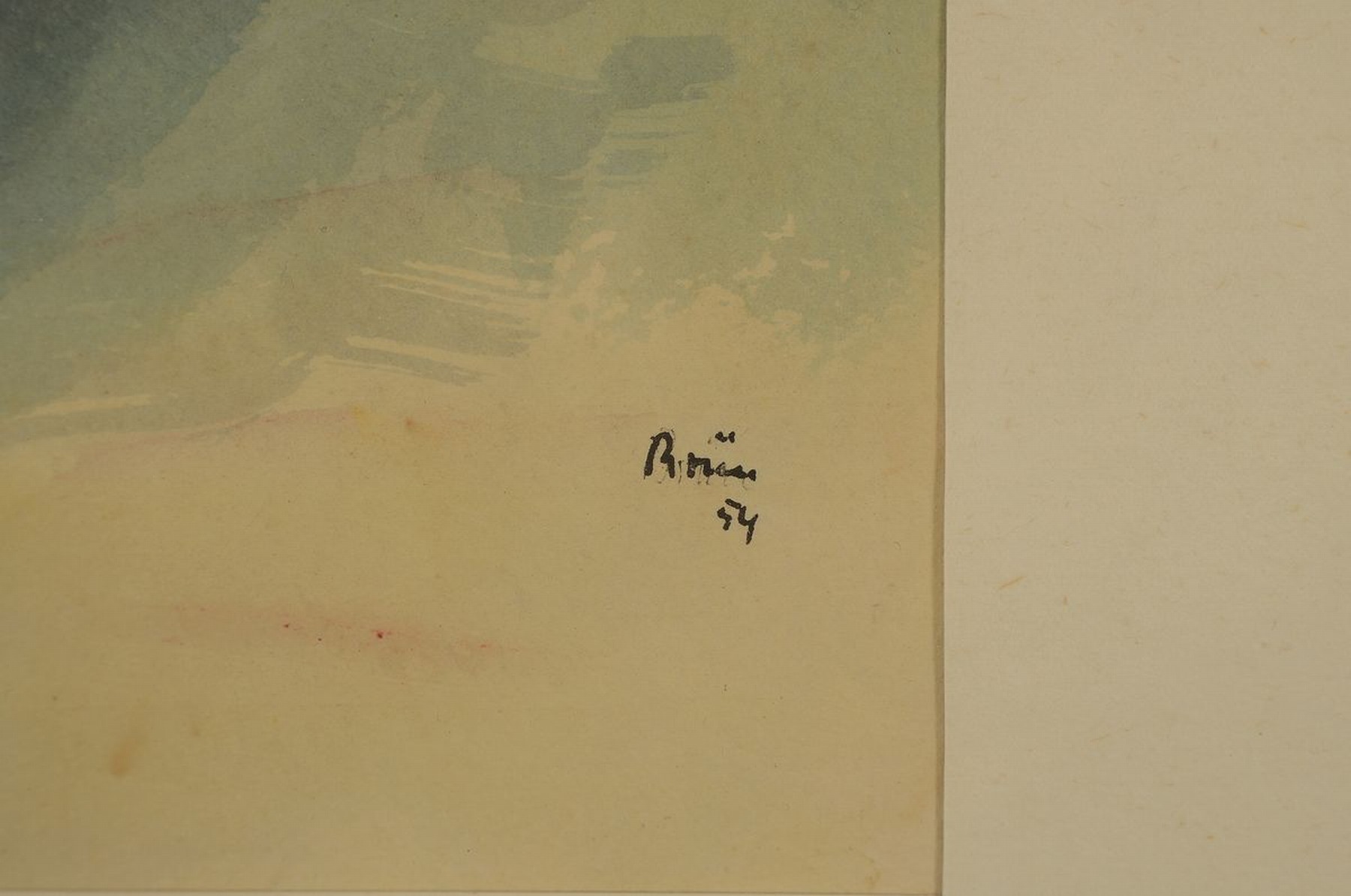 Detail c: Theodor Brün, 1885 Hamm - 1981 Hagen, drei Aquarelle, Blumenstillleben, alle handsigniert, zweimal dat. 54 und 56, PP: ca. 28 x 30 cm/ 32 x 46 cm/ ...