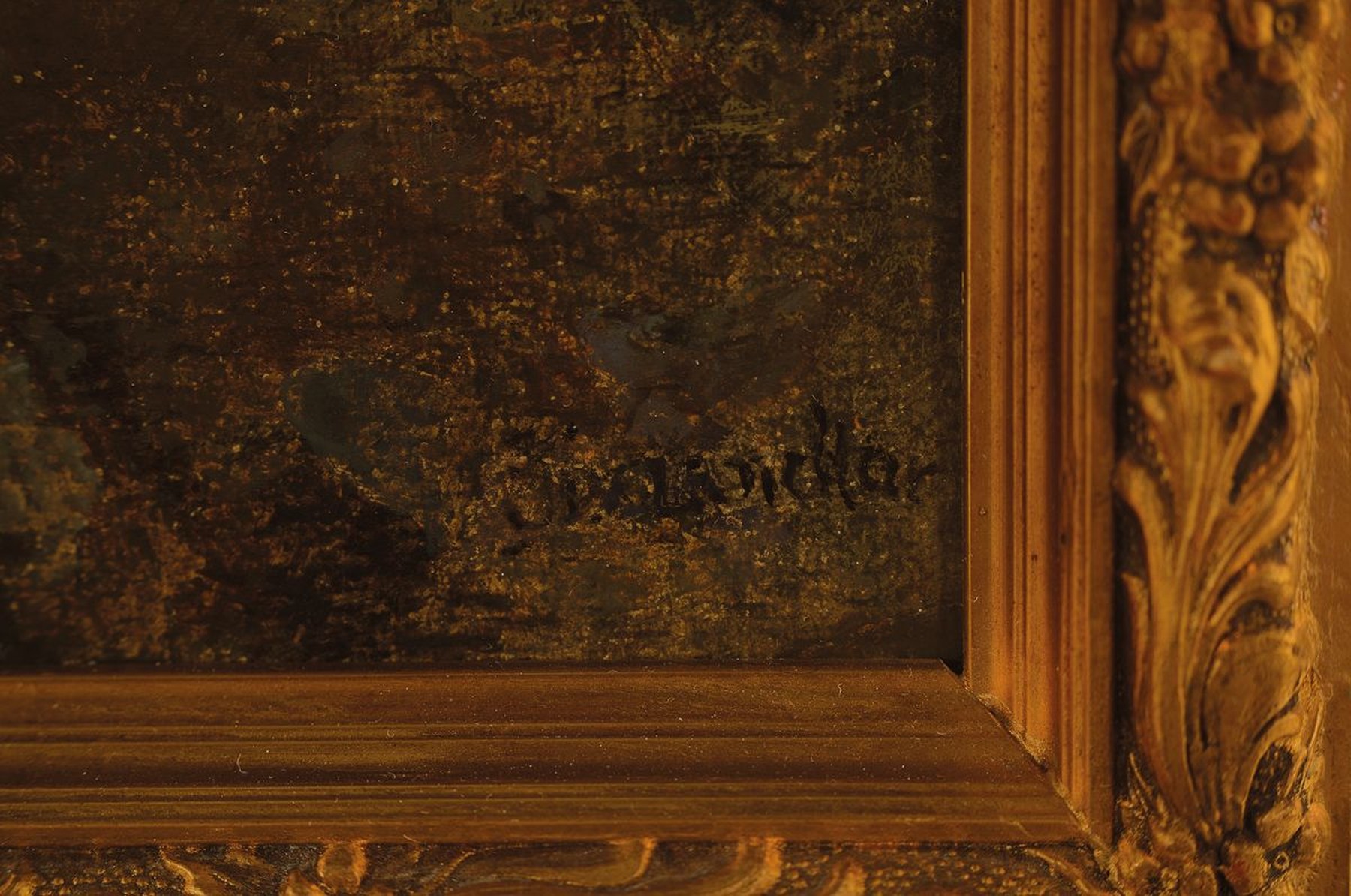 Detail a: Johann Wilhelm Lindlar, 1816 Bergisch-Gladbach- 1896 Düsseldorf, Schüler von Johann Wilhelm Schirmer, Gebirgslandschaft mit reißendem Bach, ...