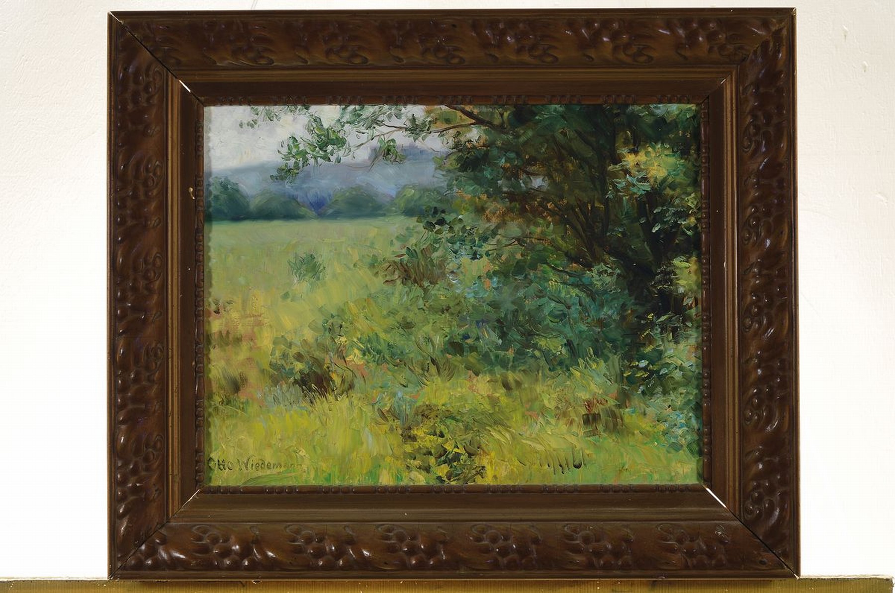 Detail k: Otto Wiedemann, 1869 Greifswald - 1935, Studium an den Akademien Berlin und München, Schüler Heinrich v. Zügels, impressiver Naturausschnitt, wohl ...