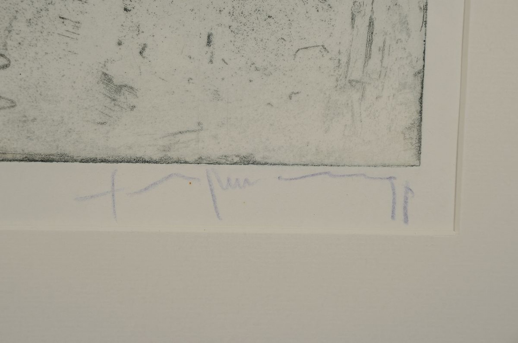 Detail a: Klaus Fussmann, geb. 1938 Velbert, große Landschaft, Radierung, sign., bez. e.a., unter Glas gerahmt, Platte ca. 39x49cm, gesamt ca. 74,5x96 cm