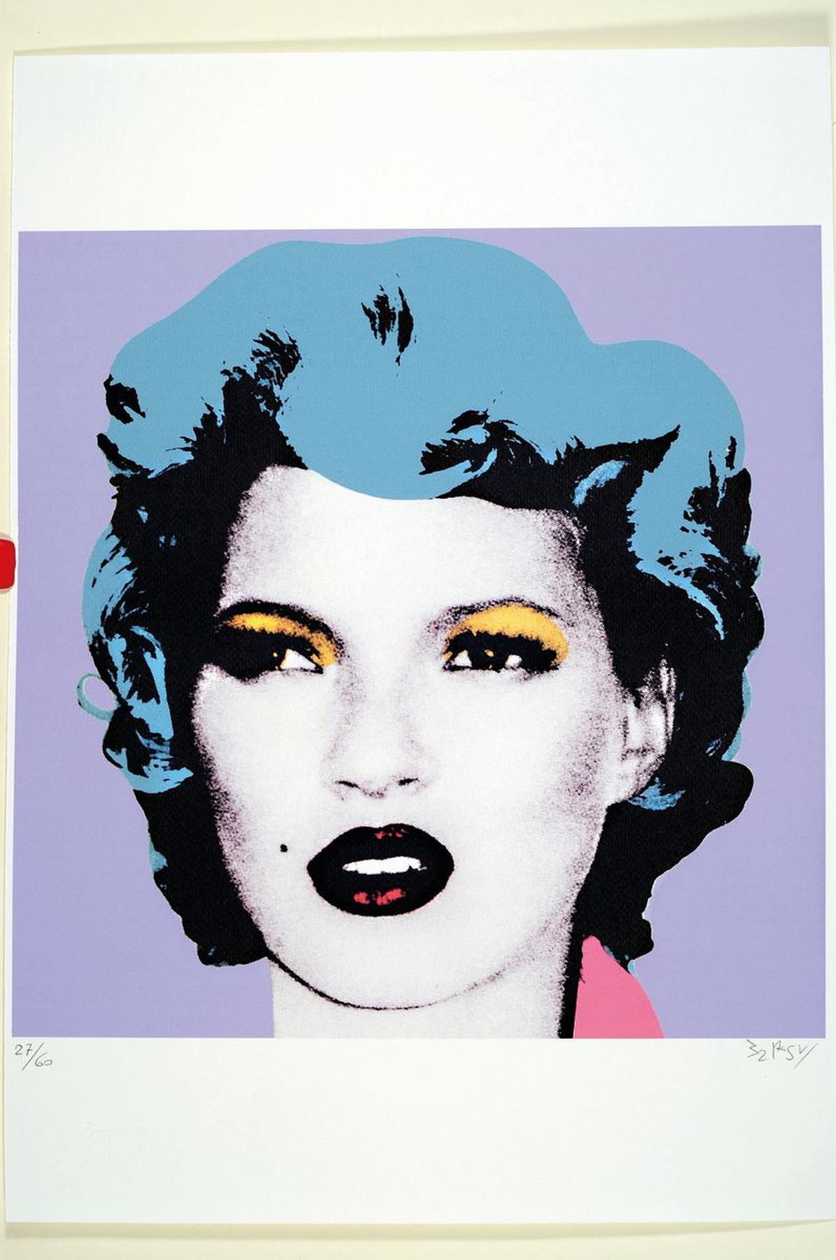 Detail k: Banksy, geb. 1974 Bristol, "Kate Moss", sign., num. 27/60, Trockenstempel, ca. 50x36 cm