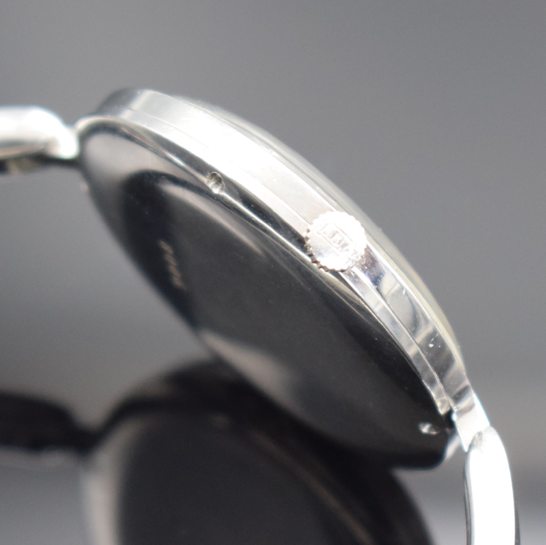 Detail b: GEORG JENSEN / CHOPARD Designerarmbanduhr in Edelstahl, Schweiz/Dänemark um 1970, Handaufzug, bedeutendes skandinavisches Schmuckdesign, ...