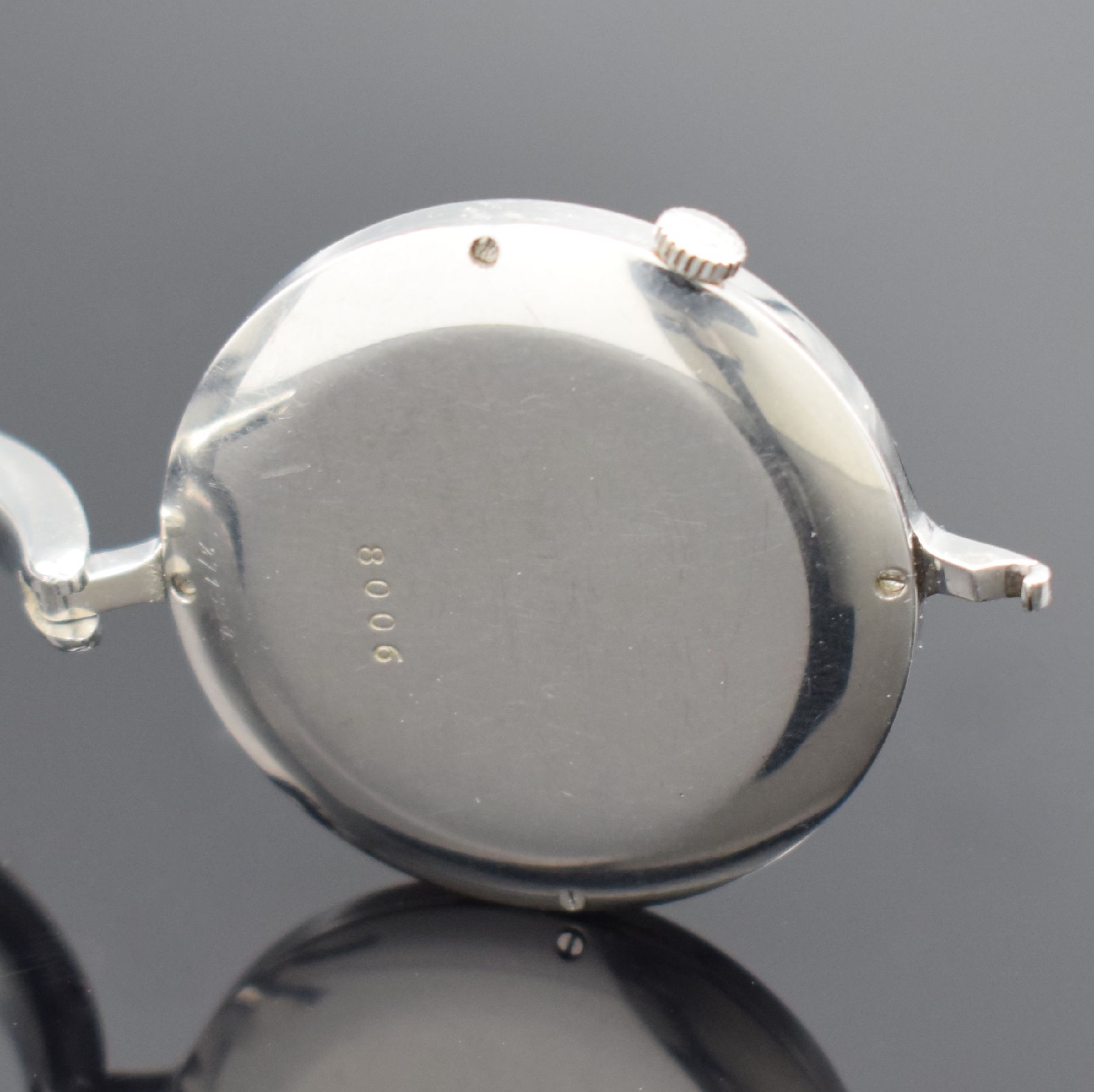 Detail e: GEORG JENSEN / CHOPARD Designerarmbanduhr in Edelstahl, Schweiz/Dänemark um 1970, Handaufzug, bedeutendes skandinavisches Schmuckdesign, ...