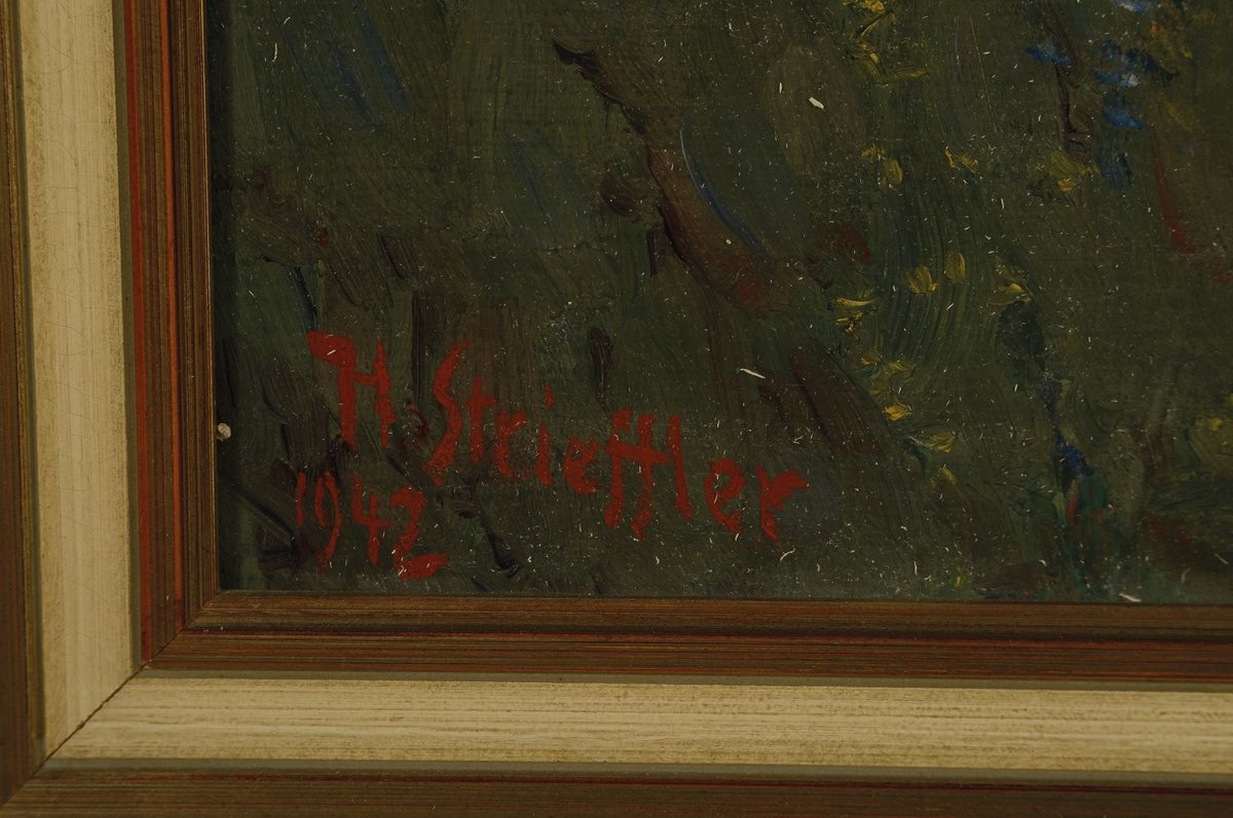 Detail a: Heinrich Strieffler, 1872 Neustadt an der Weinstraße-1949 Landau, Studium an der Akademie München bei Gabriel von Hackl und Johann Leonhard Raab, ...