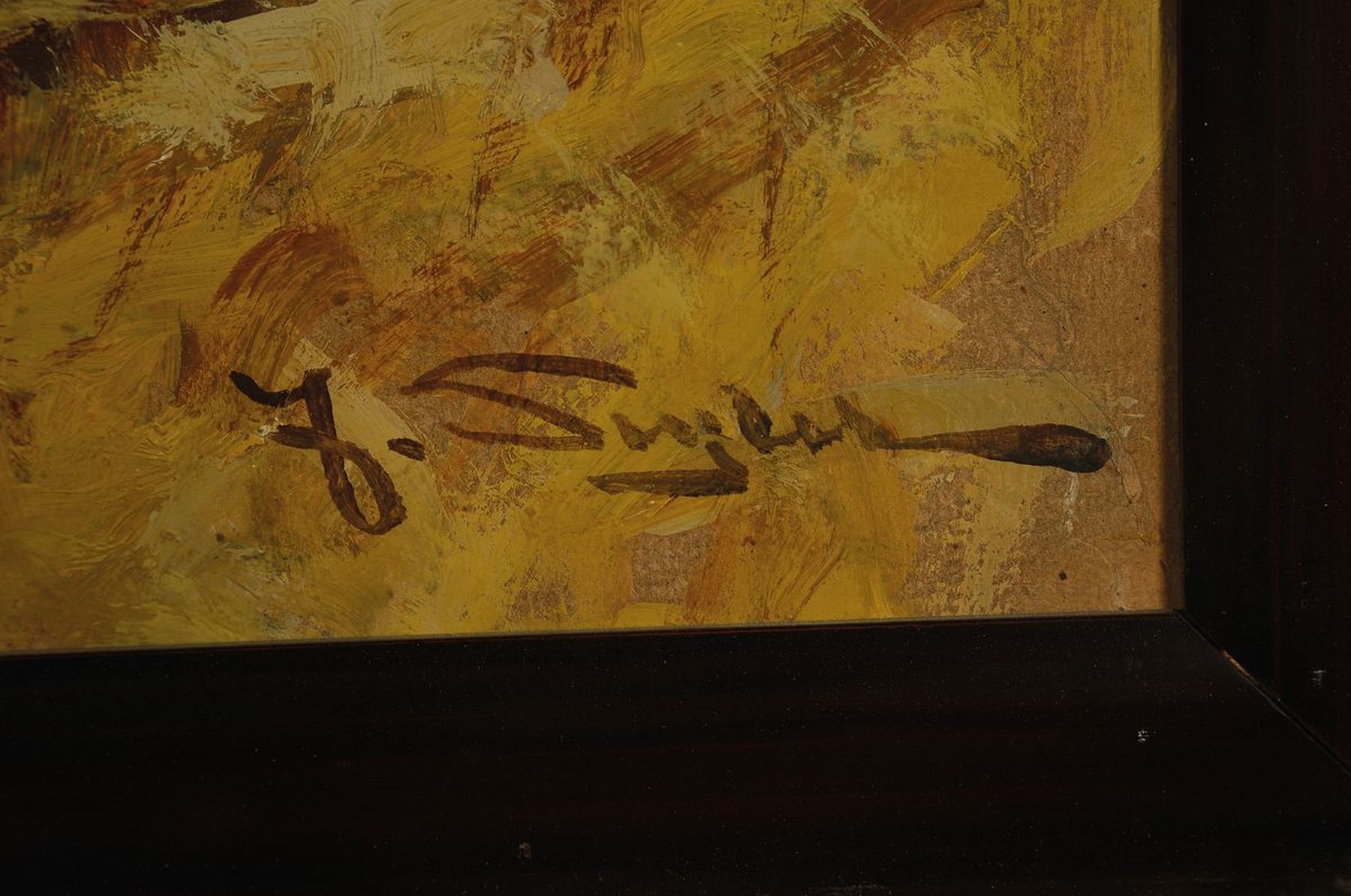 Detail a: Julius Seyler, 1873-1955 München, Studium an der Akademie München u.a. bei Schmitt-Reutte und von Zügel, lebte zwischen 1913 und 1921 als Farmer ...
