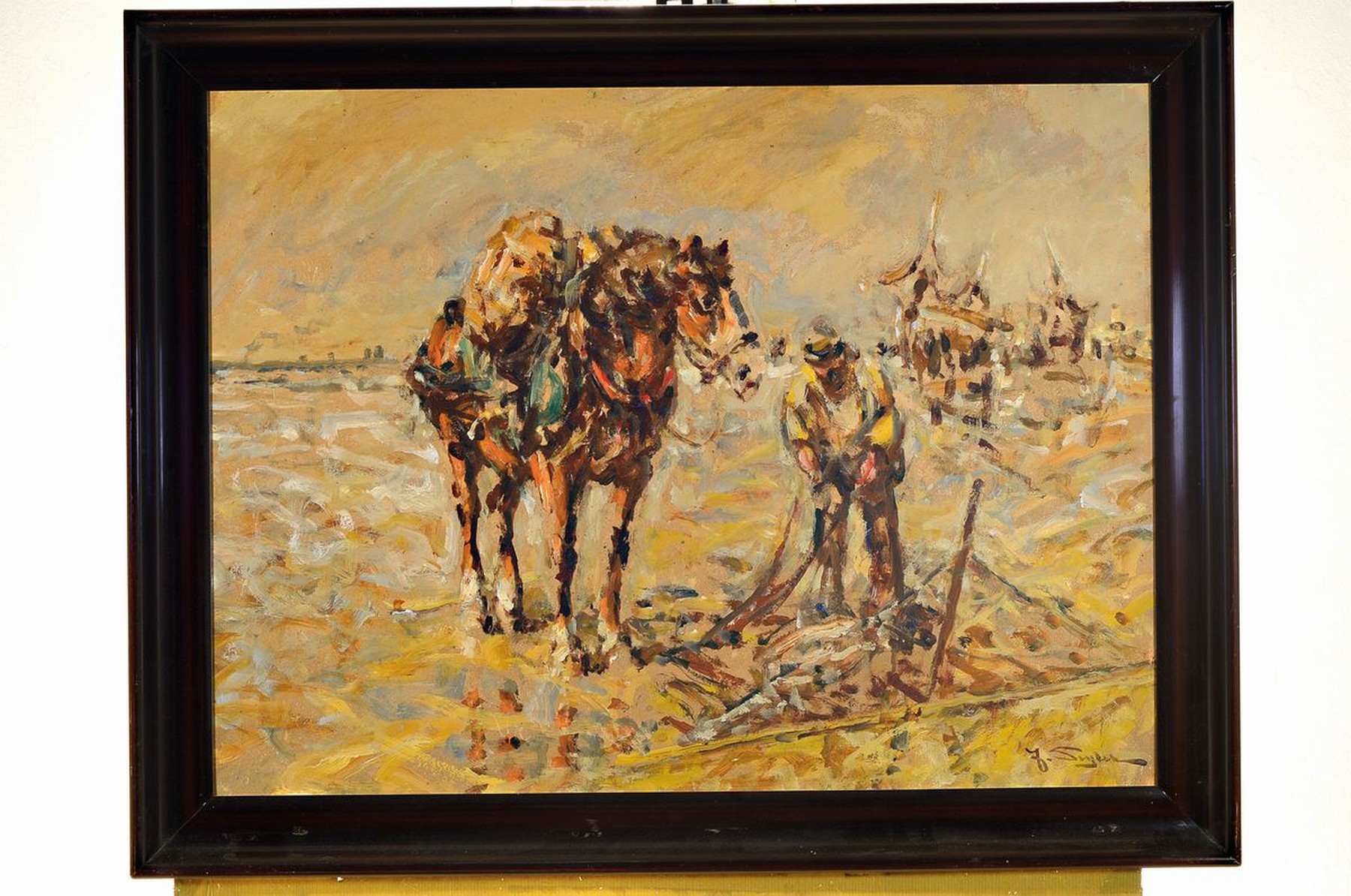 Detail k: Julius Seyler, 1873-1955 München, Studium an der Akademie München u.a. bei Schmitt-Reutte und von Zügel, lebte zwischen 1913 und 1921 als Farmer ...