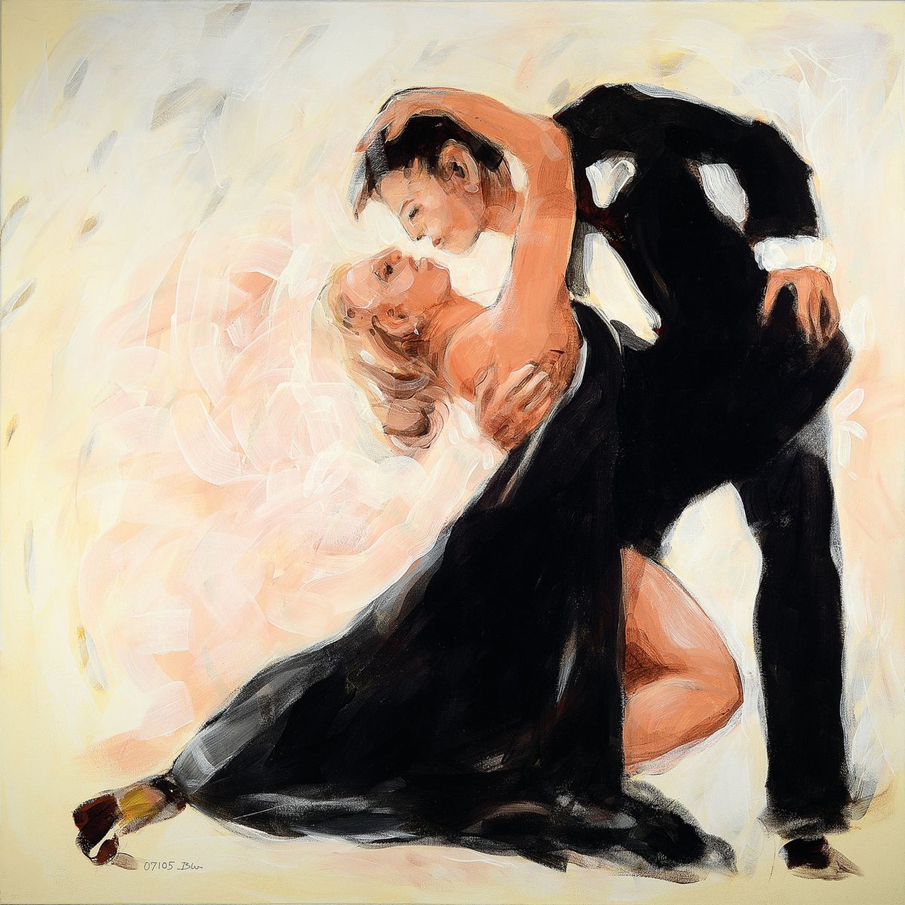 Wolfgang Blanke, geb. 1948 Münster, Tango, Öl/Lwd, links unten signiert und datiert 07/05, rückseitig signiert, betitelt und dat. 07/05/2007, ca. ...
