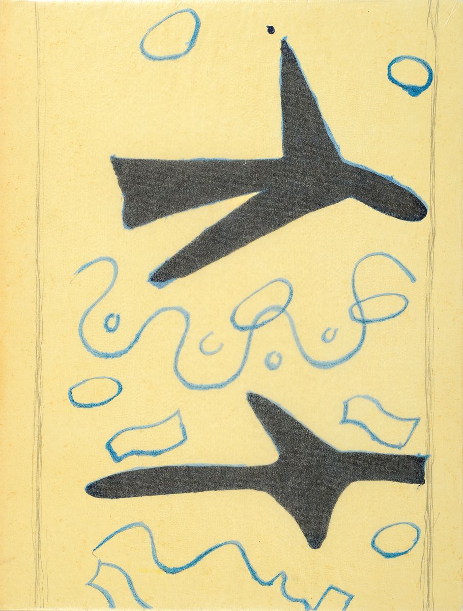 Francis Ponge, Braque Lithographie, Sauret Editeur, num. 1504 von 4125 Exemplaren , l. Altersspuren, ca. 32 x 24.5 cm, zwei Originalgrafiken fehlen