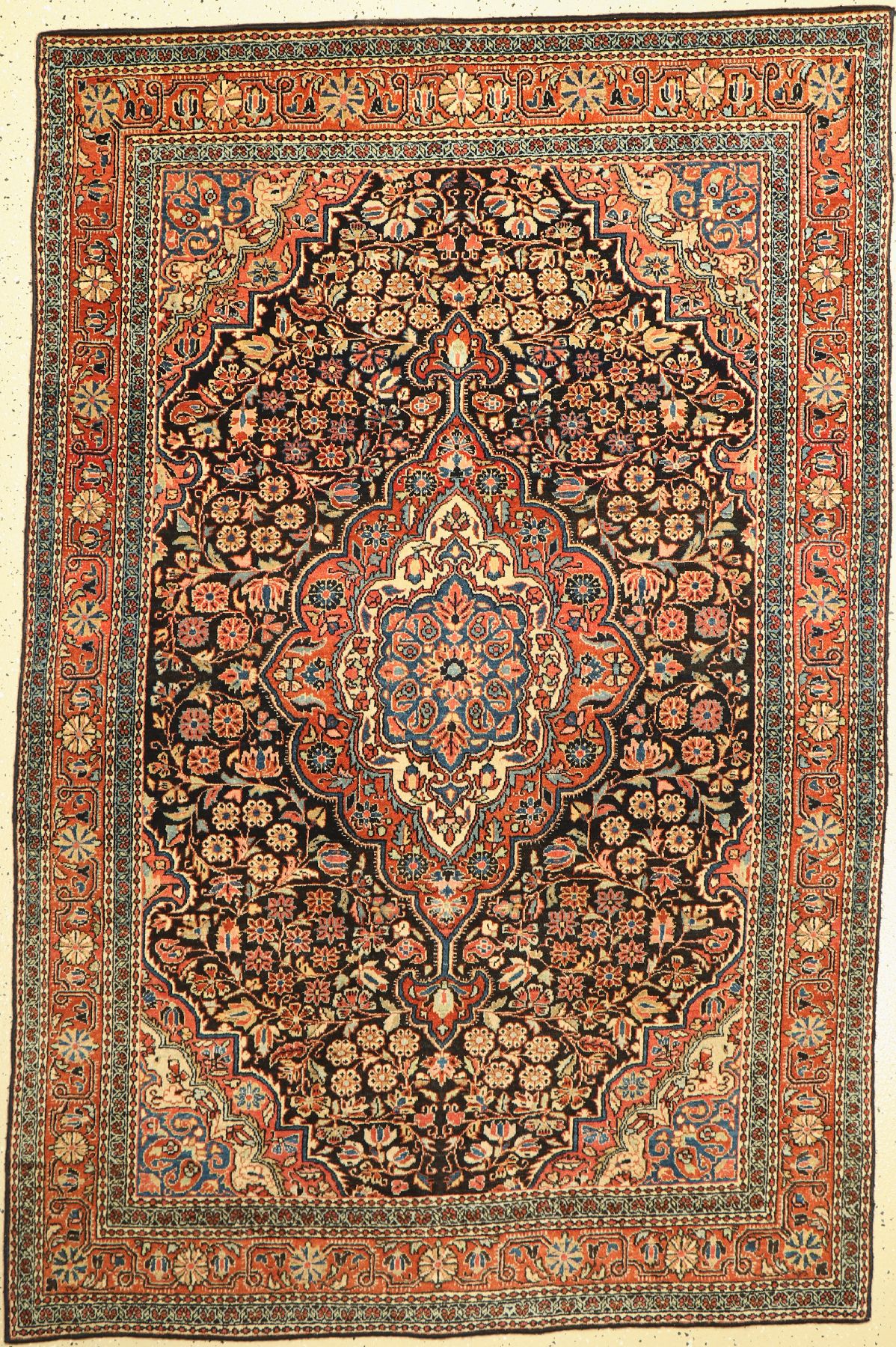 Djosan fein, Persien, um 1930/40, Wolle aufBaumwolle, ca. 204 x 135 cm, EHZ: 2, (keine Fransen)