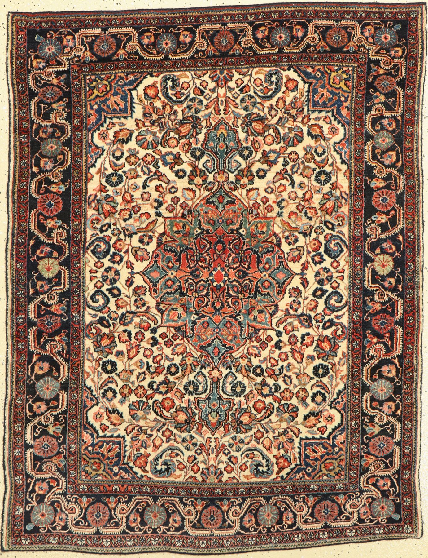 Djosan, Persien, um 1940, Wolle auf Baumwolle, ca. 140 x 108 cm, EHZ: 2, (keine Fransen)
