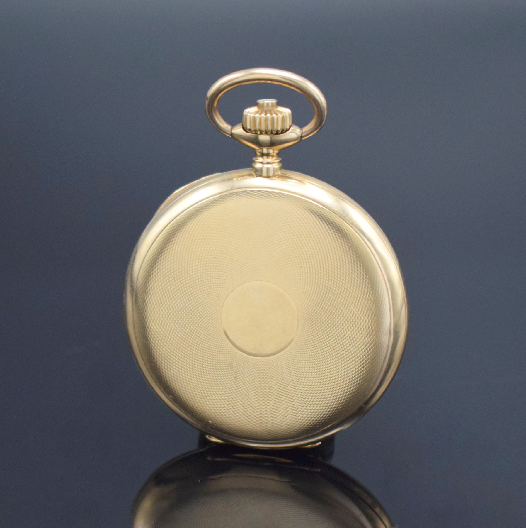 Detail c: Deutsche Präzisionsuhr Original Glashütte (SA)Savonette in GG 585/000, Deutschland um 1925, guill. 2-Deckel Goldgeh. dell., Metallcuvette, ...