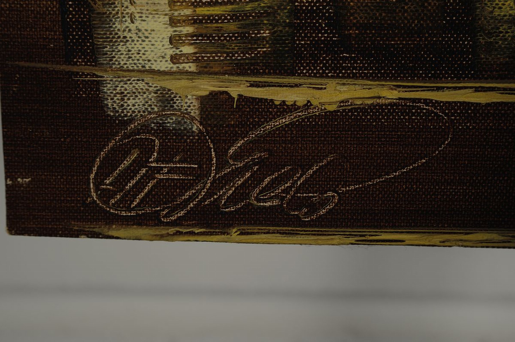 Detail a: Unbekannter Maler der 1960er Jahre, Stadtpanorama von Shanghai, Öl/Lwd/Holz, links unten unleserlich sign., ca. 28x123cm