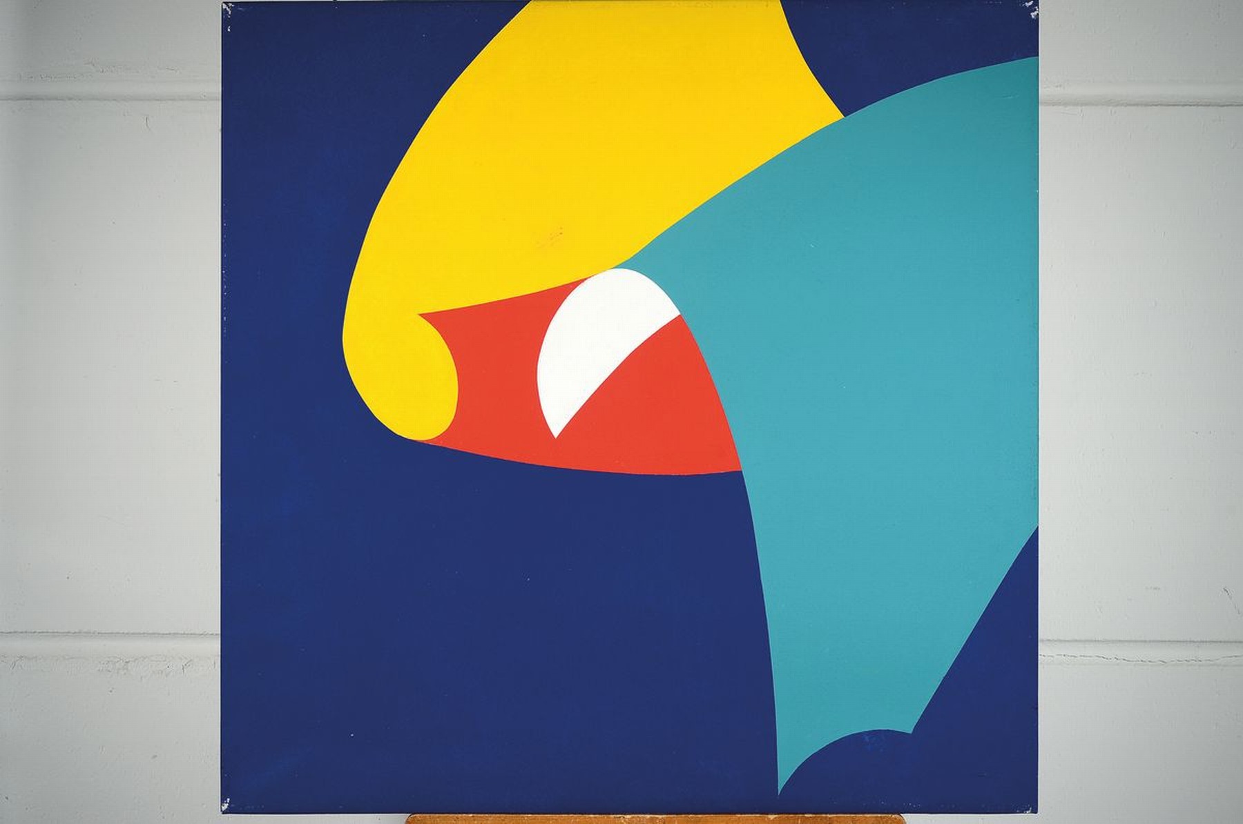 Detail k: Heinrich Unger o.ä., Maler der OP Art, 3er Komposition "Fliegender Zeitgeist", Acryl auf Lwd, rückseitig mit ausführlicher Beschreibung ...