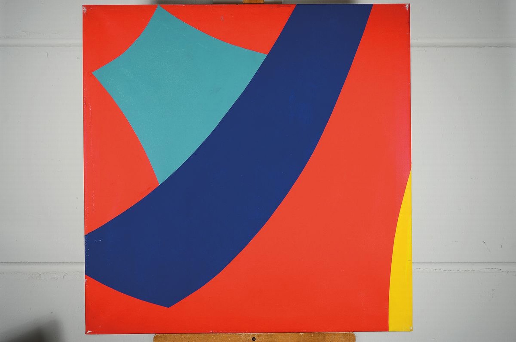 Detail l: Heinrich Unger o.ä., Maler der OP Art, 3er Komposition "Fliegender Zeitgeist", Acryl auf Lwd, rückseitig mit ausführlicher Beschreibung ...