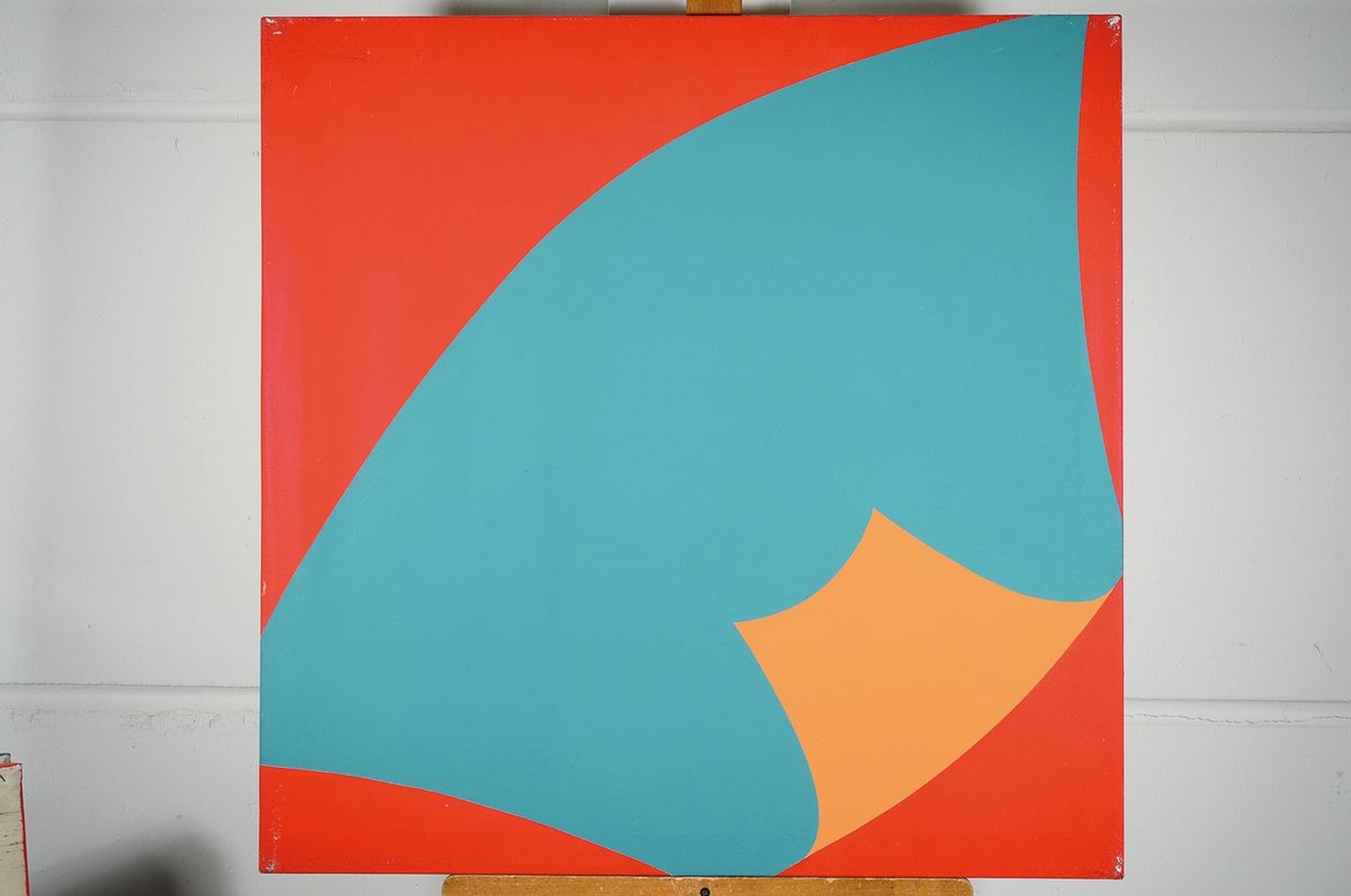Detail m: Heinrich Unger o.ä., Maler der OP Art, 3er Komposition "Fliegender Zeitgeist", Acryl auf Lwd, rückseitig mit ausführlicher Beschreibung ...