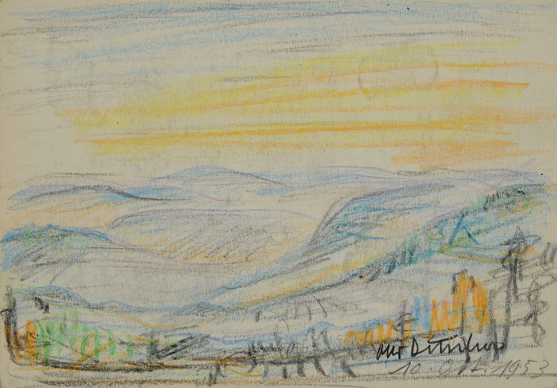 Detail b: Otto Ditscher, 1903 Neuhofen - 1987 ebenda, privater Malunterricht bei Heinrich Schifferdecker und Willi Weber, Studium an der Akademie München und ...