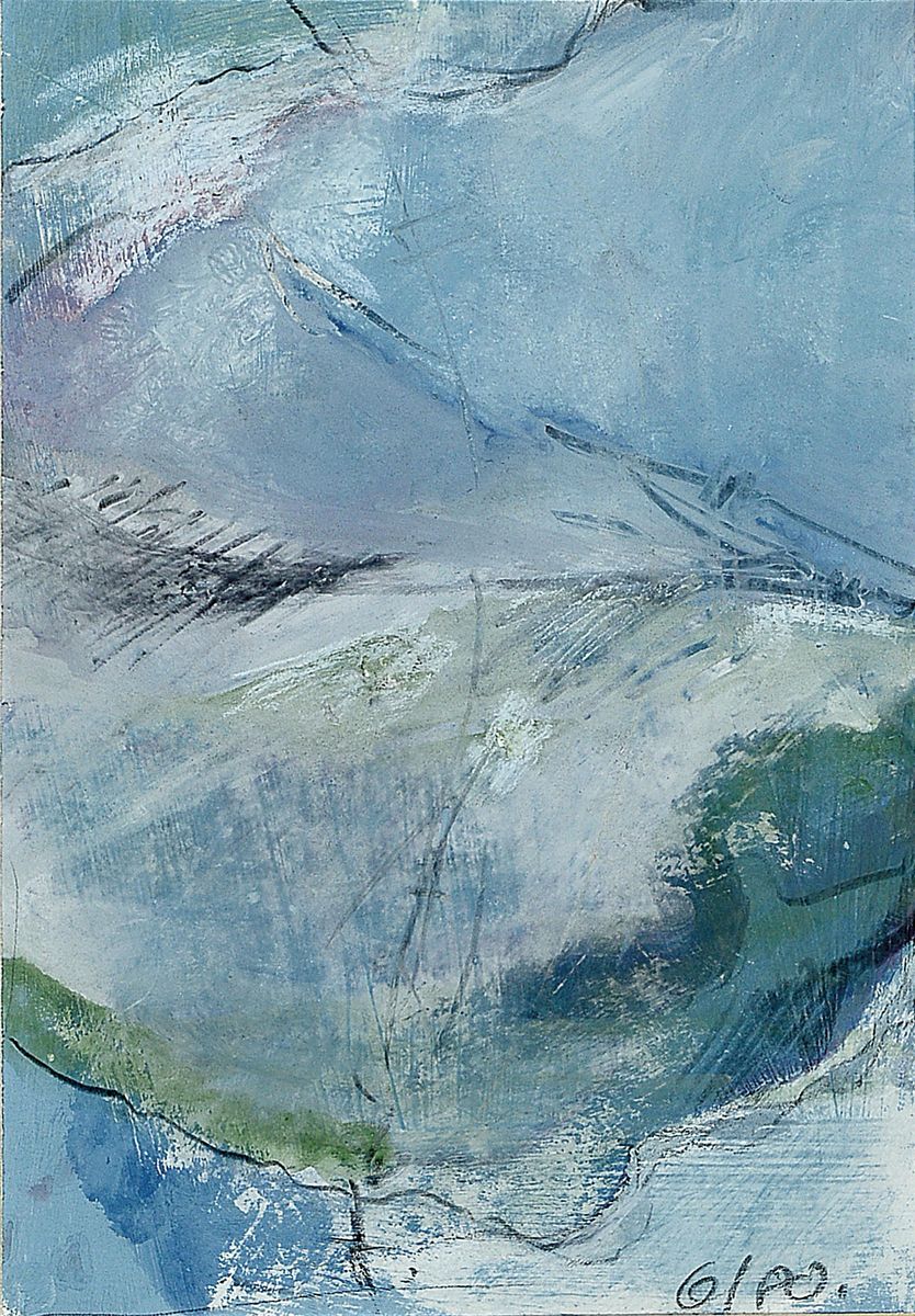 Margaret Peveling, geb. 1949 Schwäbisch-Hall, tätig in Lindau am Bodensee, Studium an derAkademie Stuttgart, hier: Wolkenformationen I und II, 2 ...