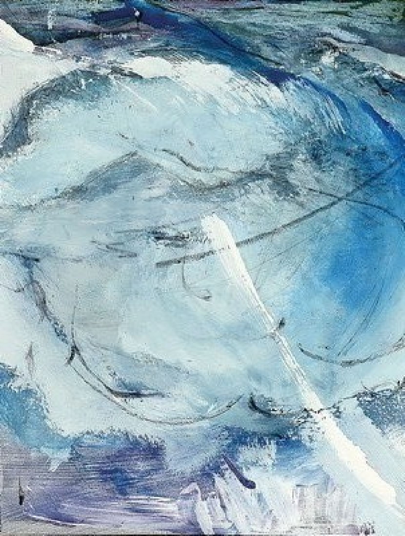 Detail d: Margaret Peveling, geb. 1949 Schwäbisch-Hall, tätig in Lindau am Bodensee, Studium an derAkademie Stuttgart, hier: Wolkenformationen I und II, 2 ...