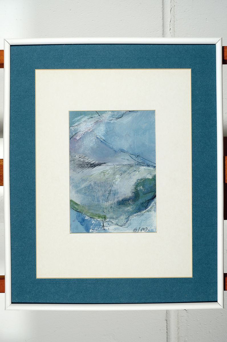Detail k: Margaret Peveling, geb. 1949 Schwäbisch-Hall, tätig in Lindau am Bodensee, Studium an derAkademie Stuttgart, hier: Wolkenformationen I und II, 2 ...