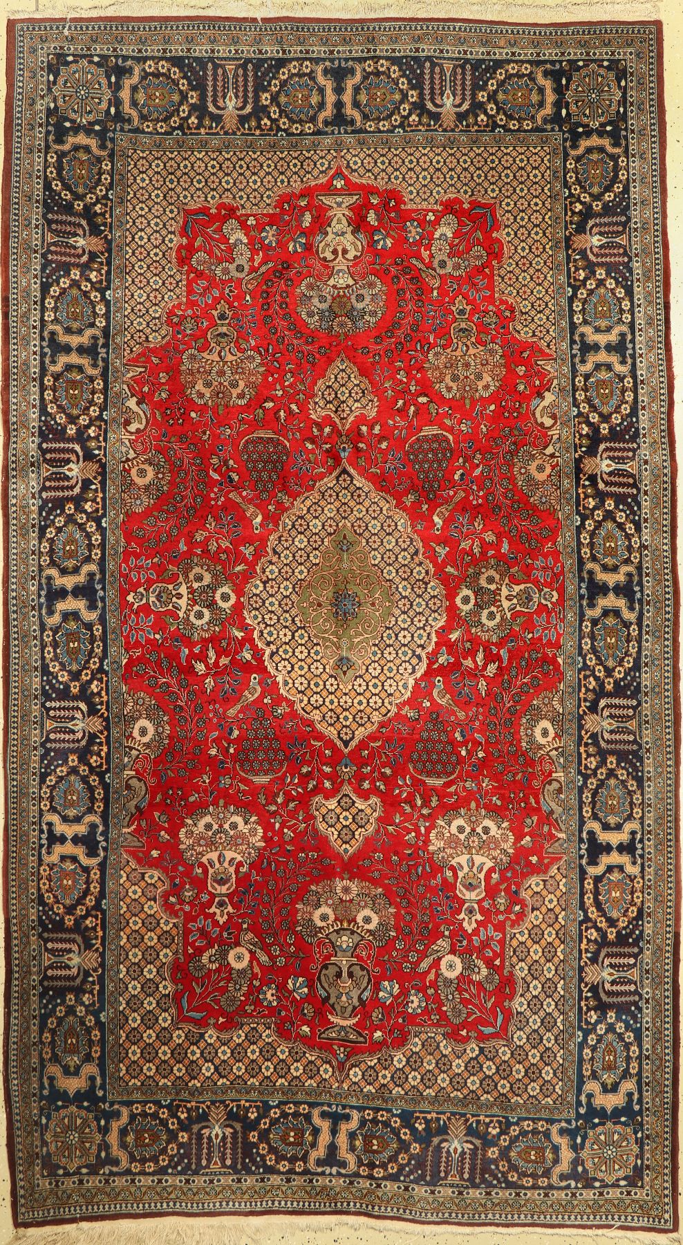 Ghom alt, Persien, um 1960, Wolle mit Seide, ca. 292 x 166 cm, EHZ: 2-3