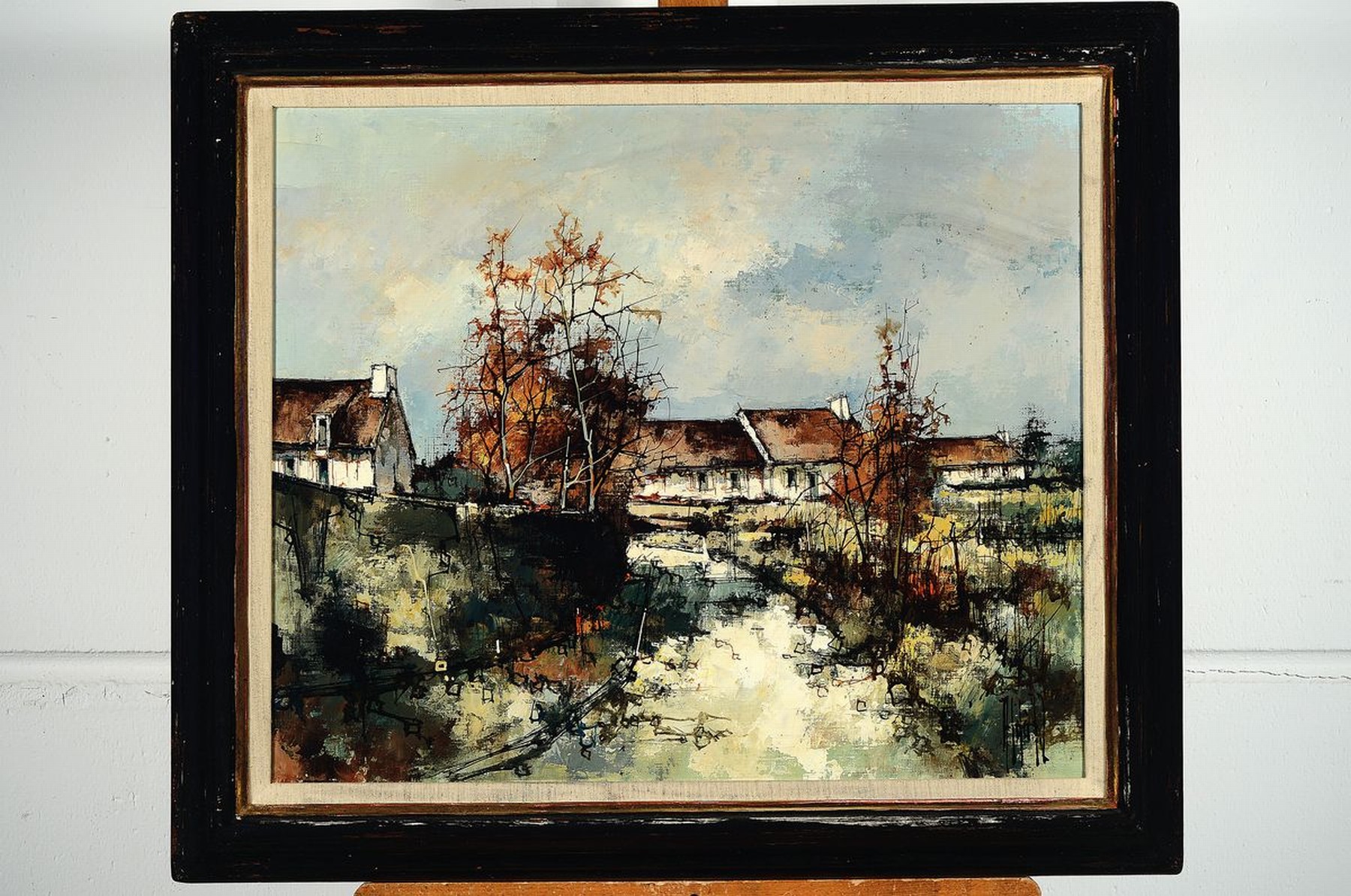 Detail k: Aldà, datiert (19)72, Blick auf ein Dorf, herbstliche Stimmung, Öl/Lwd, rechts unten signiert und dat., ca. 50x60cm, R. ca. 63x72cm