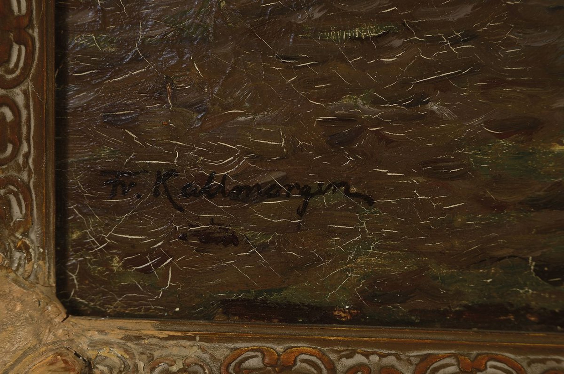 Detail a: Friedrich Kallmorgen, 1856 Altona-1924 Grötzingen, Studium an den Akademien Düsseldorf und Karlsruhe, wurde 1891 Prof., unternahm zahlreiche ...