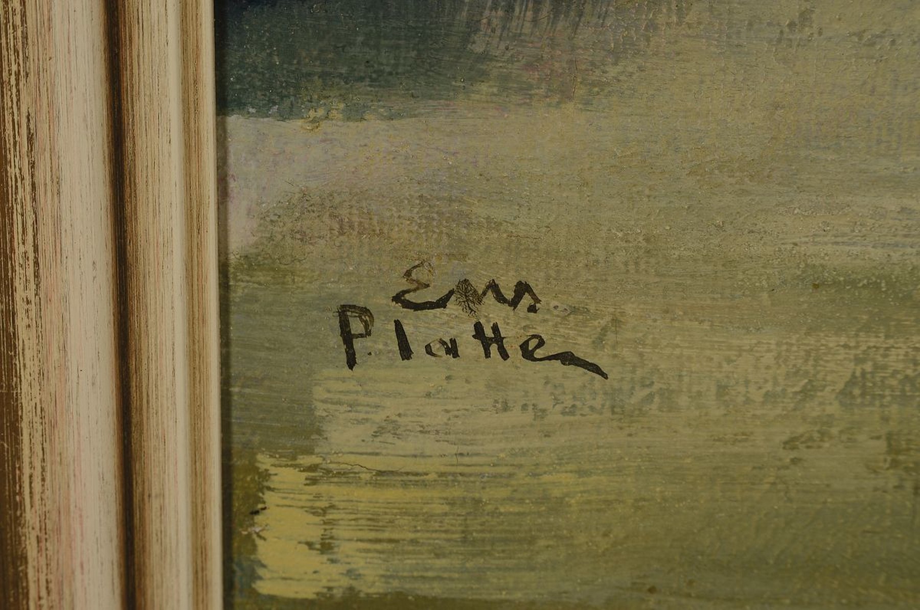 Detail a: Ewald Platte, 1894 Untergarschgen-1985 Opladen, stellte bereits während seines Studiums in der Kunsthalle Barmen aus, Schloß sich nach dem 1. WK ...