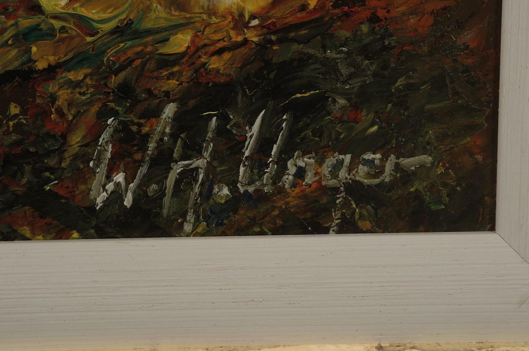 Detail a: Wolfgang Heinz Unger, 1929 Halle/Saale-2019,Eiger im Berner Oberland, rückseitig so betitelt, Öl/Platte, rechts unten signiert, ca. 62x50cm, R. ca. ...