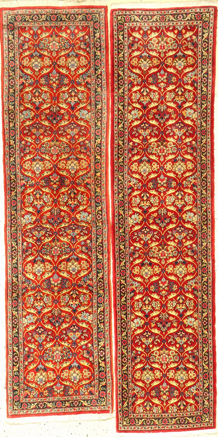 2 Lots Ghom Kork, Persien, ca. 40 Jahre, Korkwolle, ca. 195 x 48 cm, EHZ: 2