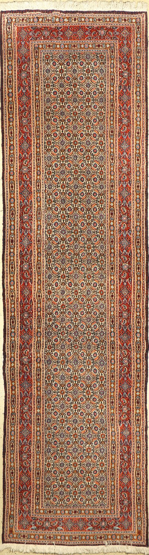 Mud fein, Persien, ca. 50 Jahre, Korkwolle mit Seide, ca. 298 x 81 cm, EHZ: 2