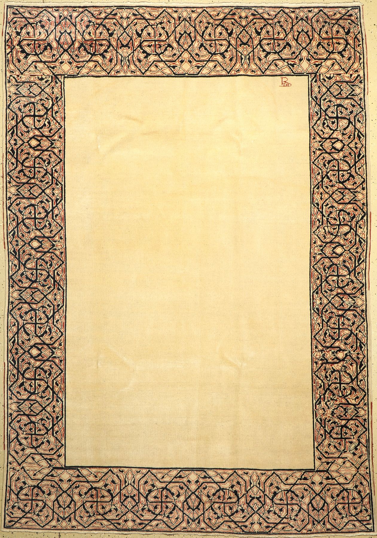 Designer Teppich, China, ca. 50 Jahre, Wolle auf Baumwolle, ca. 275 x 190 cm, EHZ: 3 -4