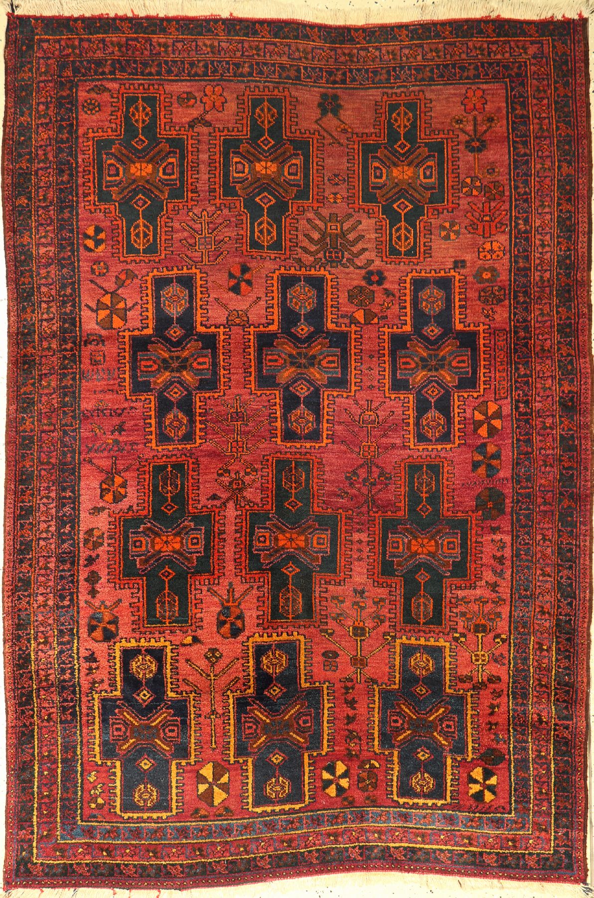 Khorasan Kordi, Persien, um 1940, Wolle aufWolle, ca. 202 x 140 cm, EHZ: 2-3