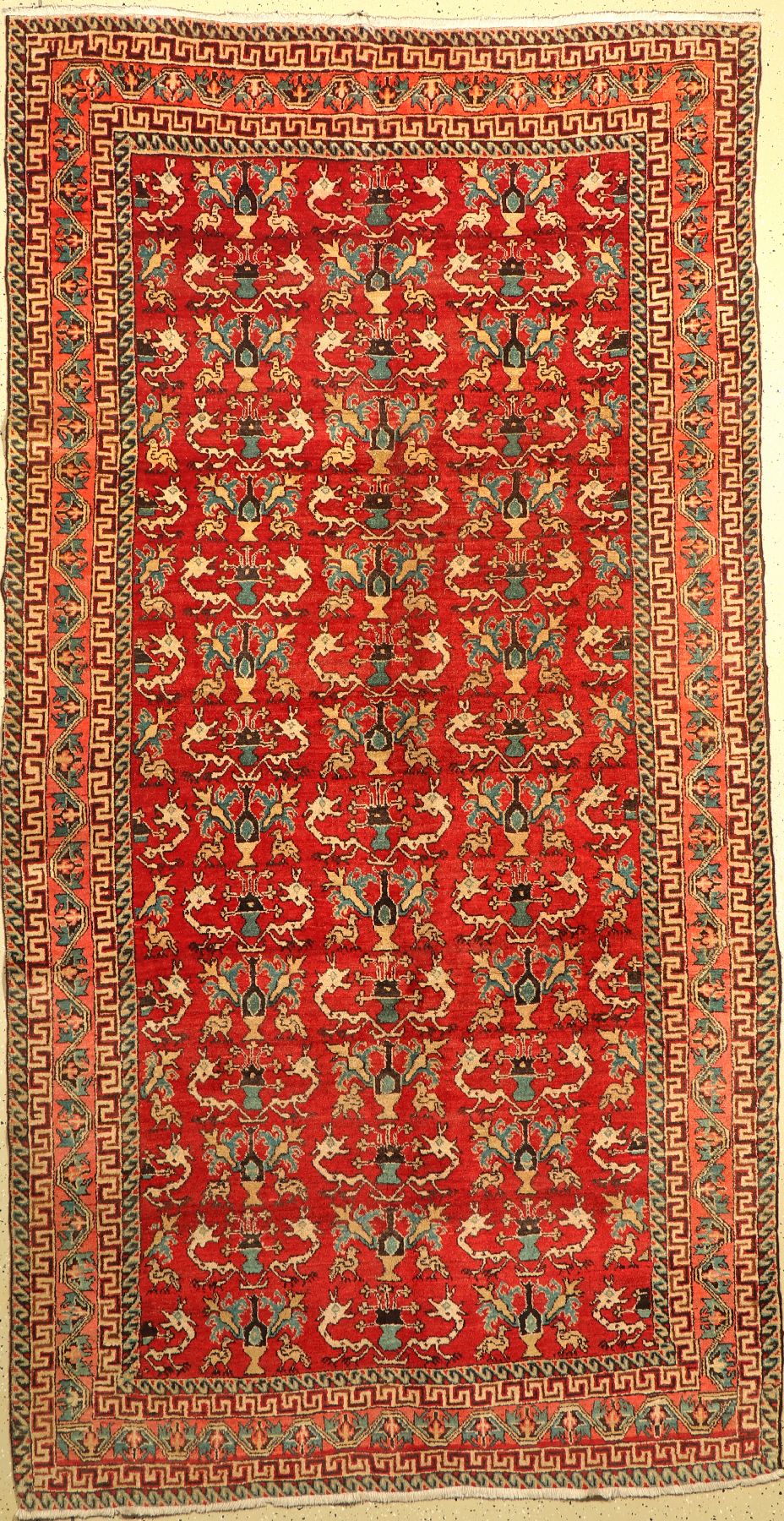 Meschgin alt, Persien, um 1950, Wolle auf Baumwolle, ca. 310 x 162 cm, EHZ: 2-3
