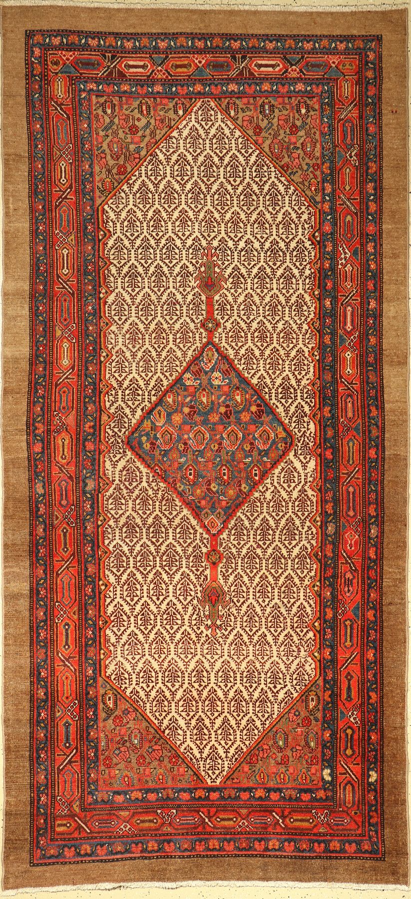 Antiker Malayer, Persien, um 1900, Wolle auf Baumwolle, ca. 296 x 138 cm, EHZ: 3