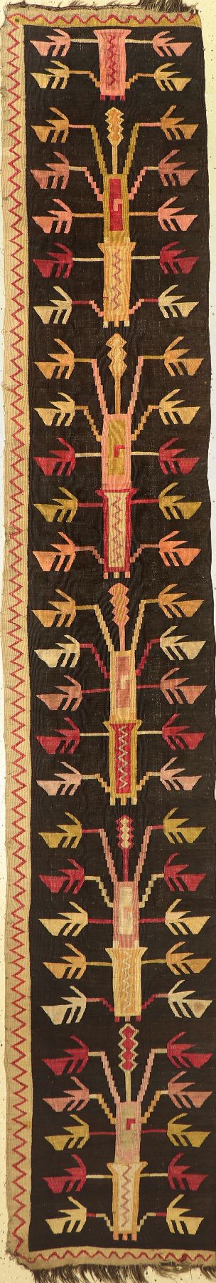 Antiker Karabagh Kelim, Kaukasus, um 1900, Wolle auf Wolle, ca. 345 x 60 cm, EHZ: 4