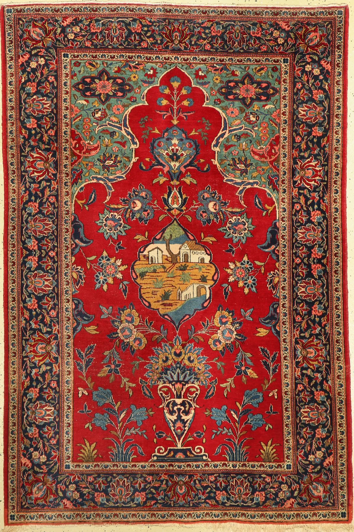 Keschan fein, Persien, um 1940/50, Wolle auf Baumwolle, ca. 204 x 135 cm, EHZ: 3-4