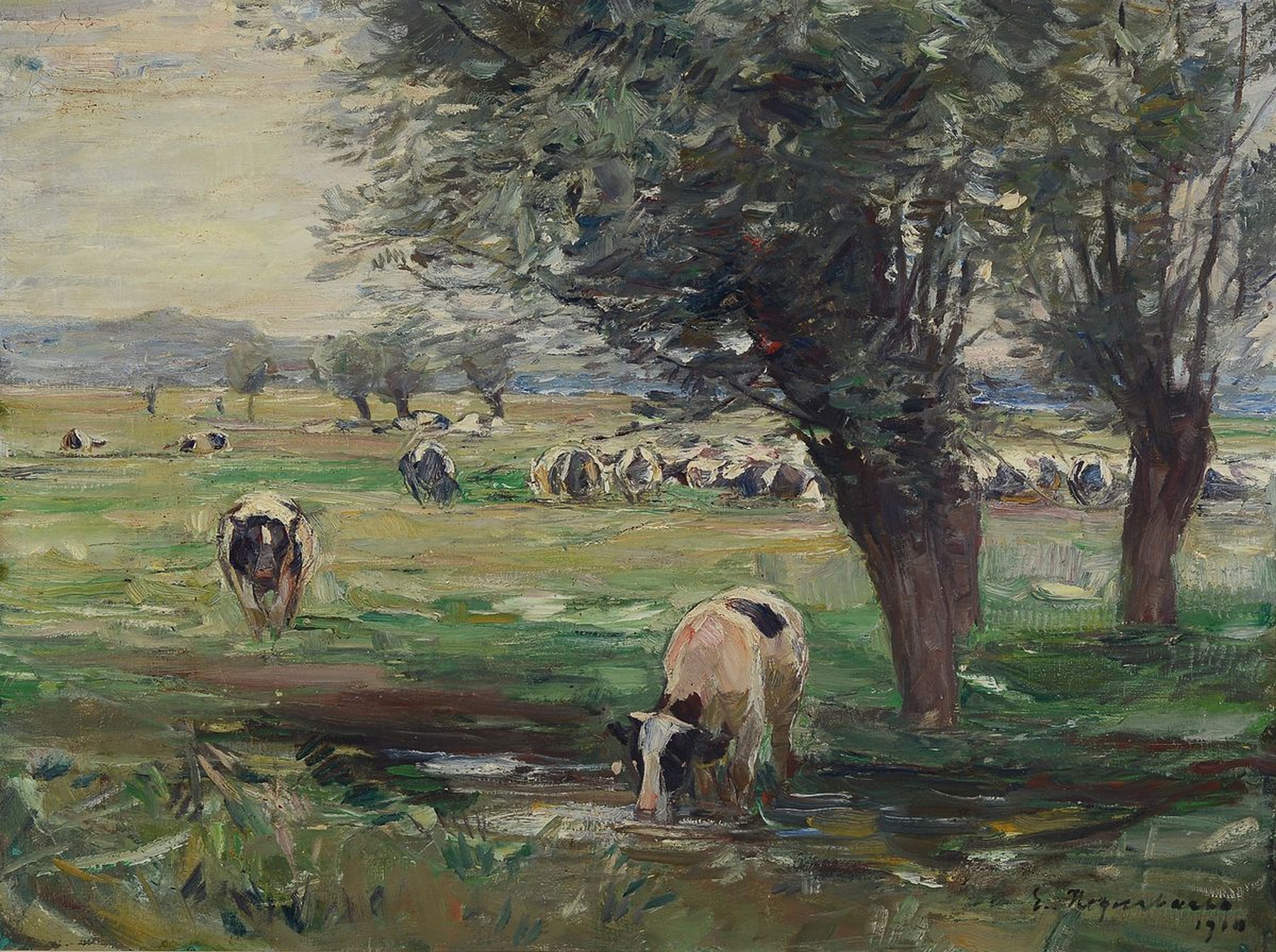 Emanuel Hegenbarth, 1868 Bähmisch-Kamnitz-1923 Dresden, Studium an der Akademie München bei Heinrich von Zügel, heiratete 1902 dessen Tochter und ...
