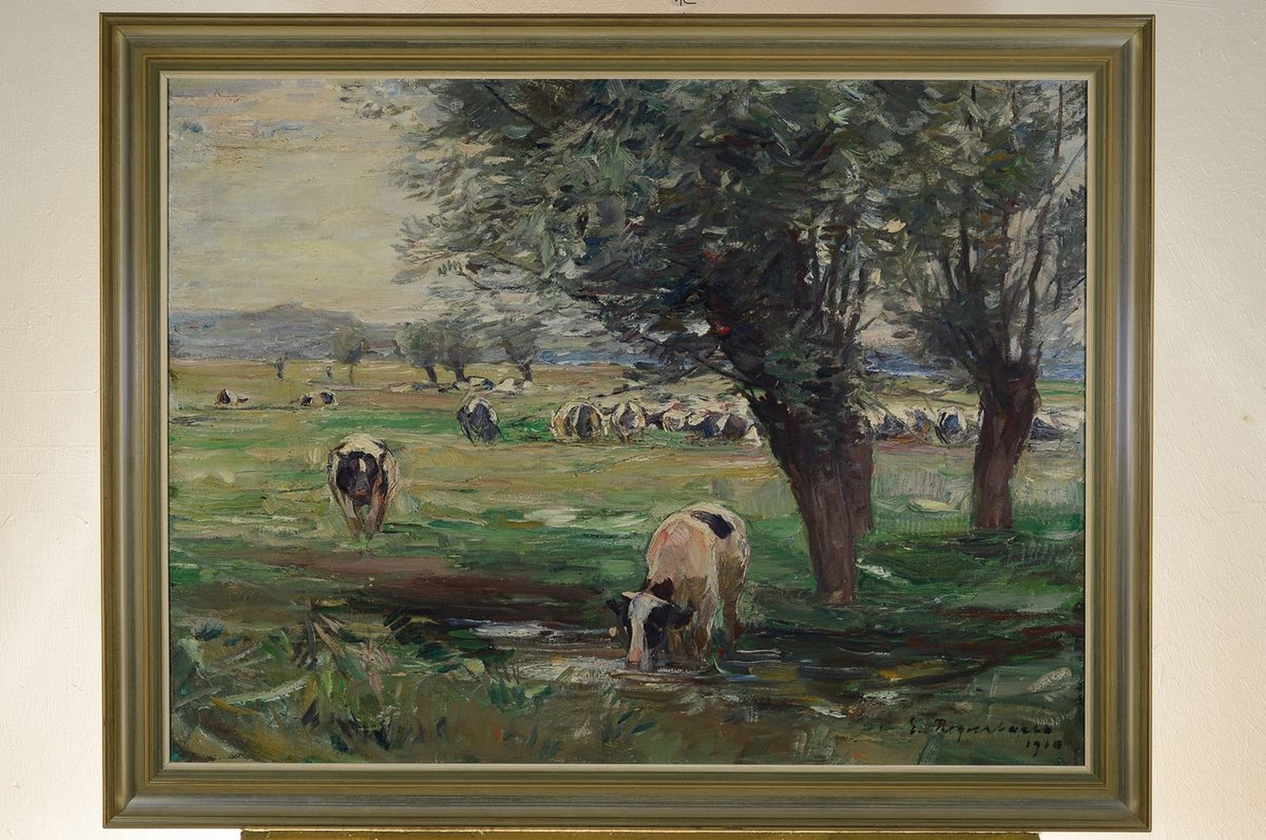 Detail k: Emanuel Hegenbarth, 1868 Bähmisch-Kamnitz-1923 Dresden, Studium an der Akademie München bei Heinrich von Zügel, heiratete 1902 dessen Tochter und ...