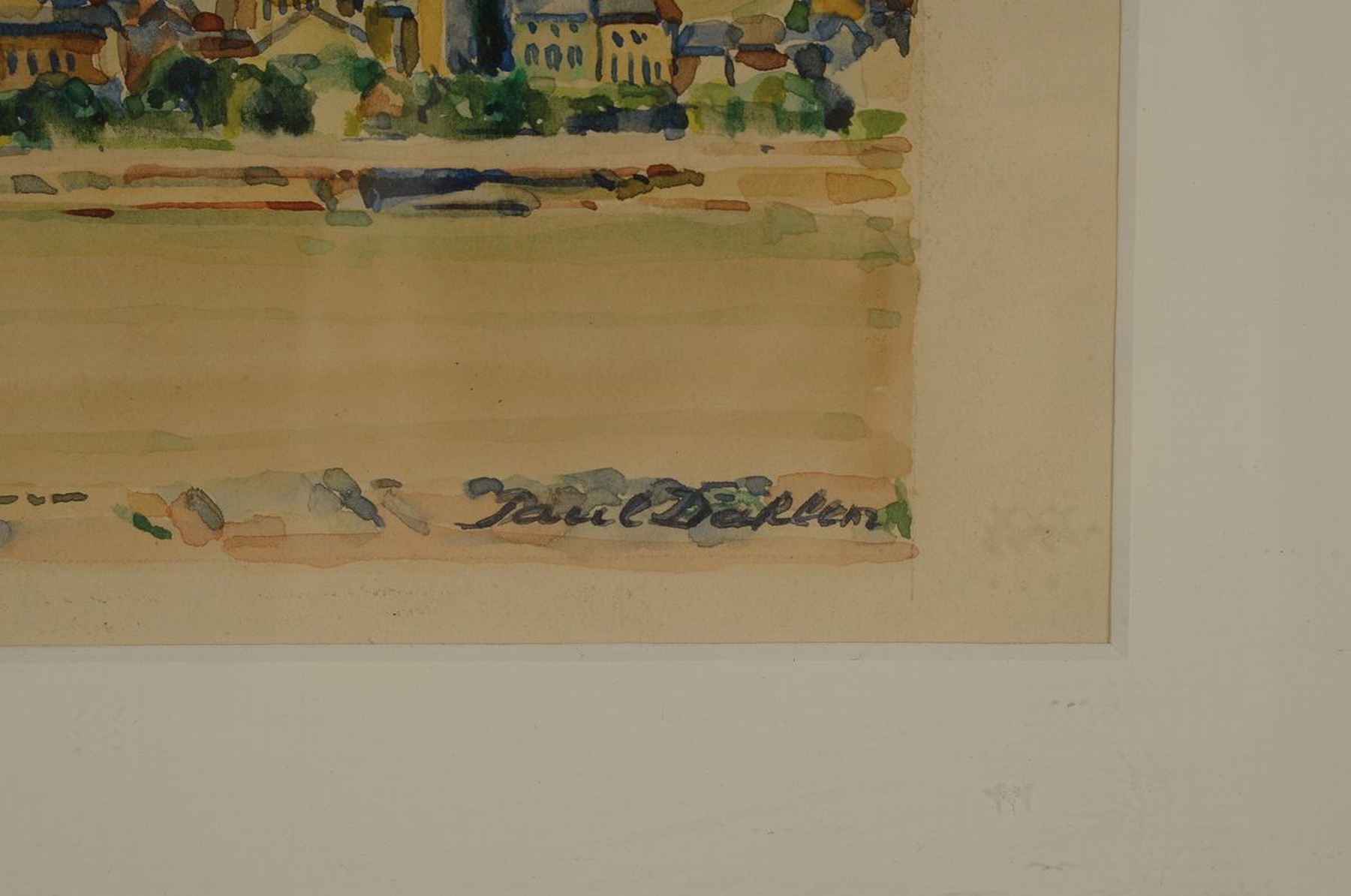 Detail a: Paul Dahlen, 1881-1954, Blick auf Bacharach am Rhein, Aquarell auf Papier, sign., ca. 15x19cm, PP, u.Gl., R. ca. 30x36cm
