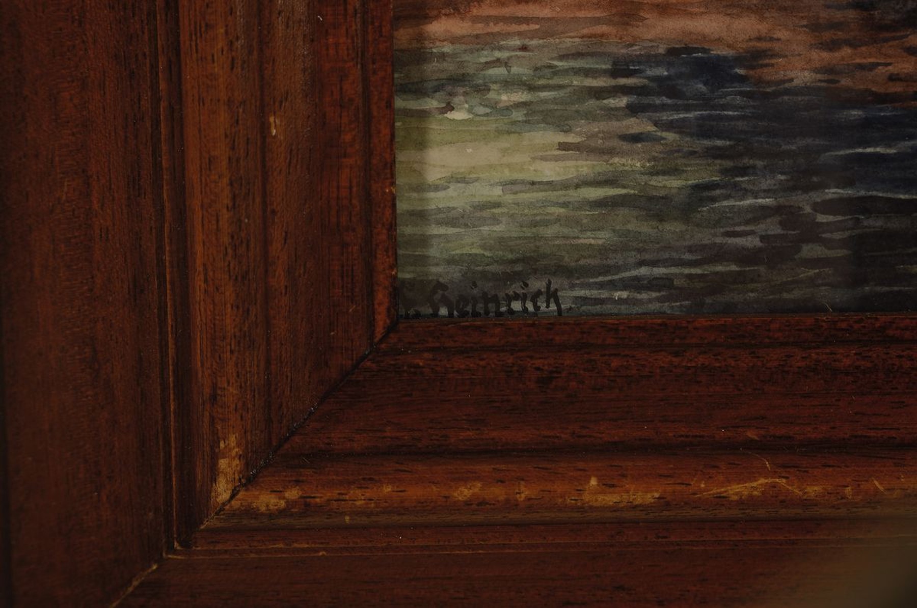 Detail a: Franz Heinrich, geb. 1885 Berlin, Krögel mit dem Roten Rathaus in Berlin, Aquarell auf Papier, links unten signiert, rechts unten bez.: Krögel Alt ...
