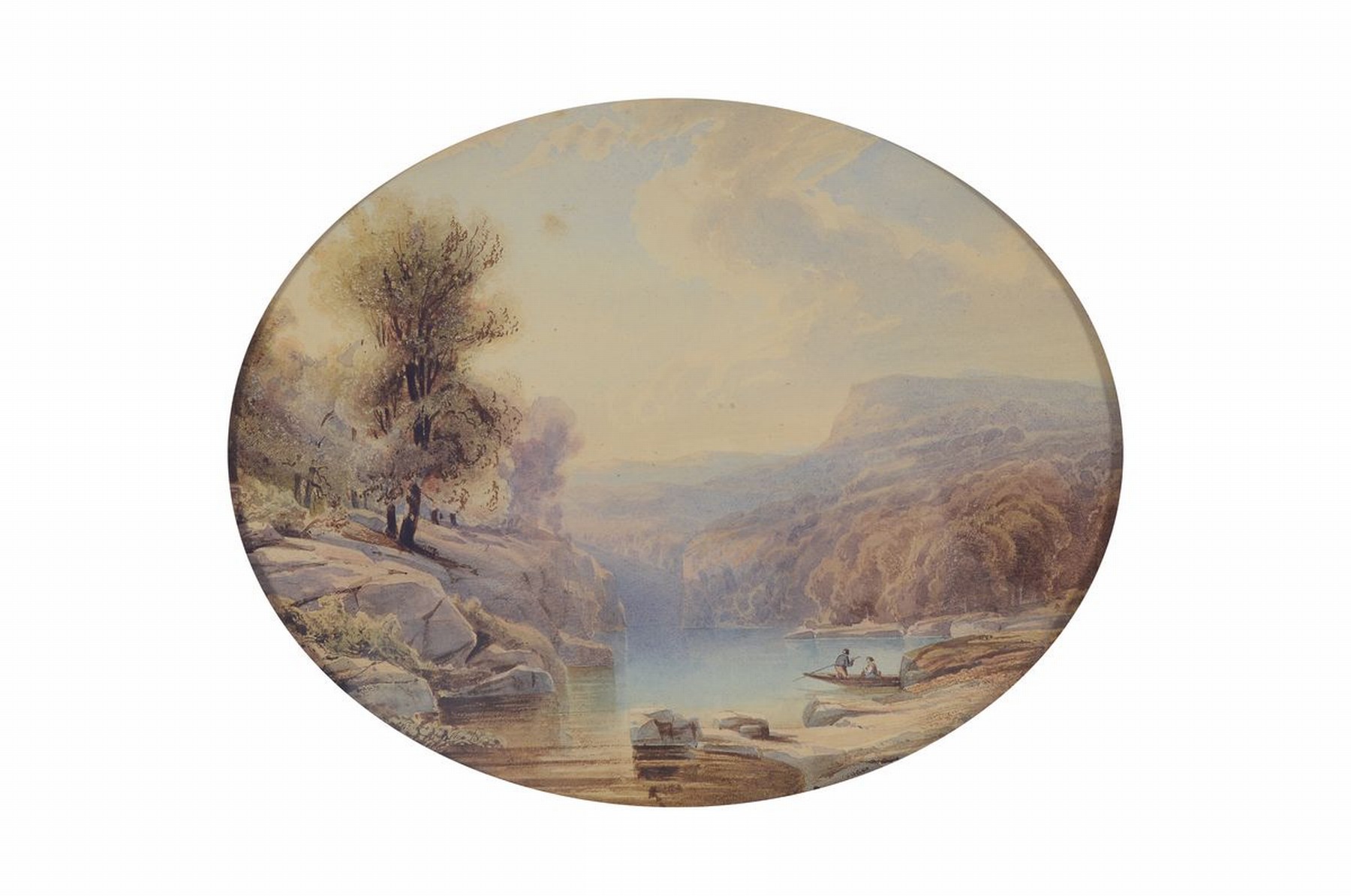 Süddeutscher Künstler, Mitte 19. Jh., Gebirgsseen, spätromantische Aquarelle von feiner Qualität, re. außen unleserlich signiert und datiert ...