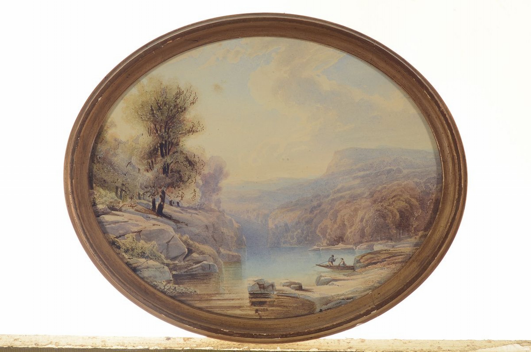 Detail k: Süddeutscher Künstler, Mitte 19. Jh., Gebirgsseen, spätromantische Aquarelle von feiner Qualität, re. außen unleserlich signiert und datiert ...
