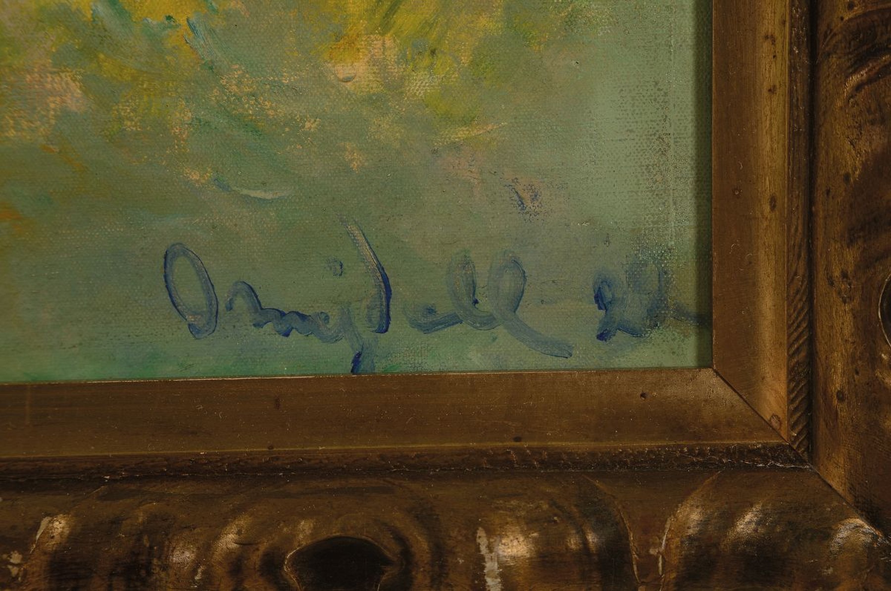 Detail a: Olaf Mejdell, 1897-1964 Norwegen, Junge zieht ein Pferd an der Mähne hinter sich her, Öl/Lwd, rechts unten signiert und dat. 22, ca. 50x65cm, R. ...