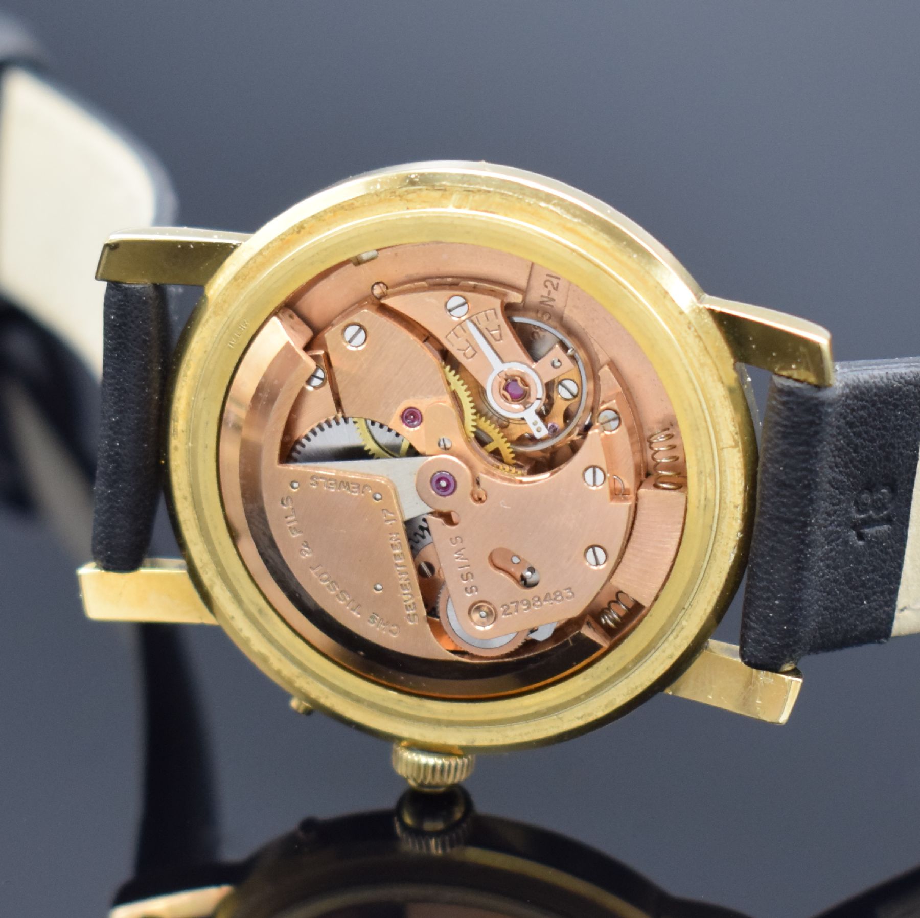 Detail f: TISSOT Navigator seltene, auf 100 Stück limitierte Herrenarmbanduhr in GG 750/000 mit Weltzeitanzeige Referenz OR 4001, Schweiz nach Vorbild und mit ...