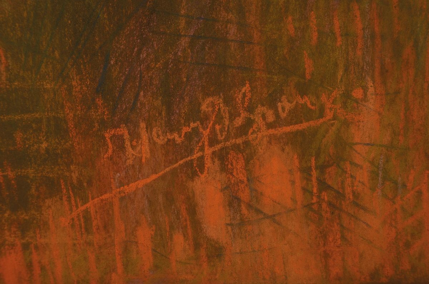Detail a: Henry de Groux, 1866 Brüssel-1930 Marseille, die tanzende Isadora Duncan, Pastell auf Papier, rechts unten signiert, ca. 73x58cm, u.Gl., R. ca. ...