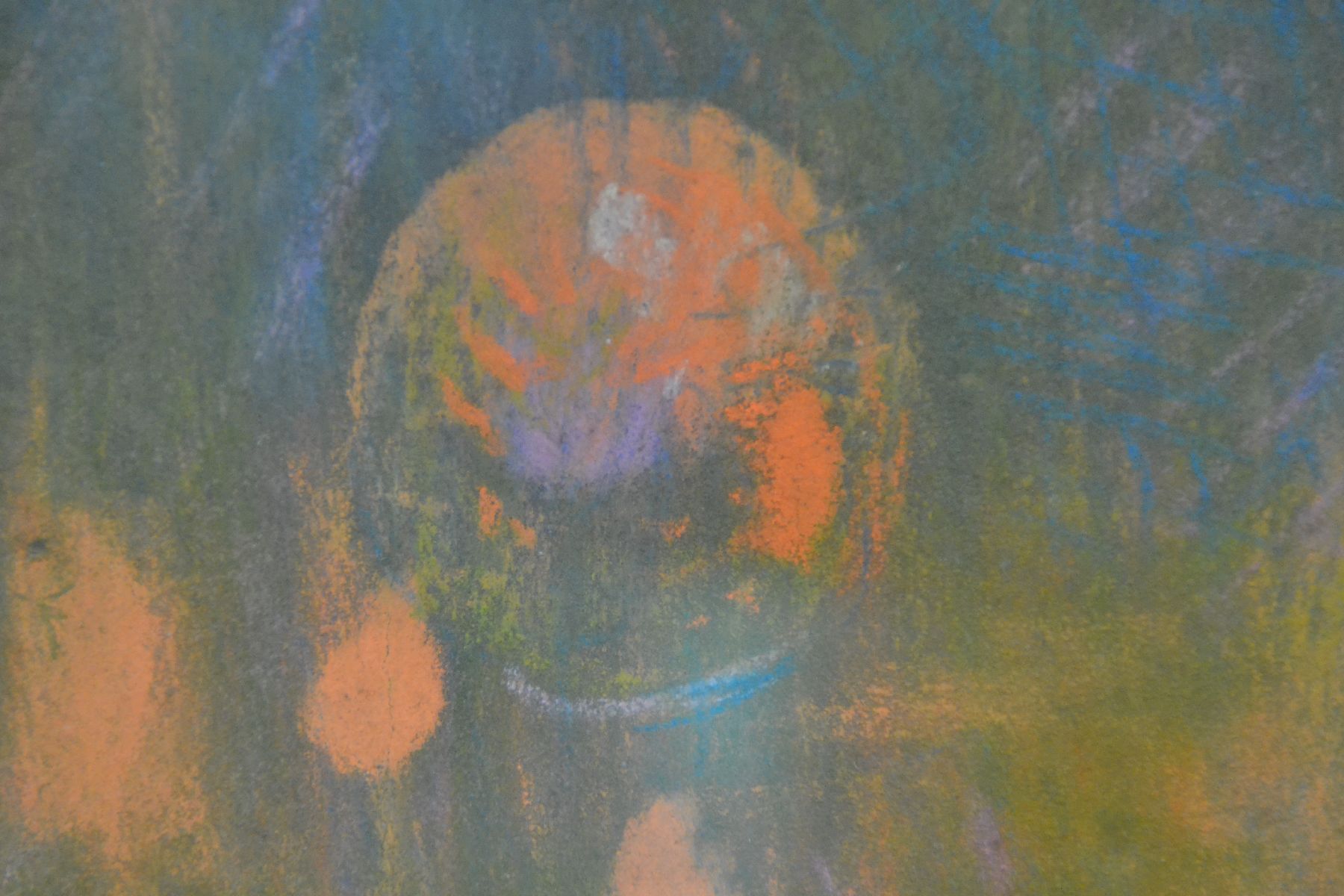 Detail c: Henry de Groux, 1866 Brüssel-1930 Marseille, die tanzende Isadora Duncan, Pastell auf Papier, rechts unten signiert, ca. 73x58cm, u.Gl., R. ca. ...