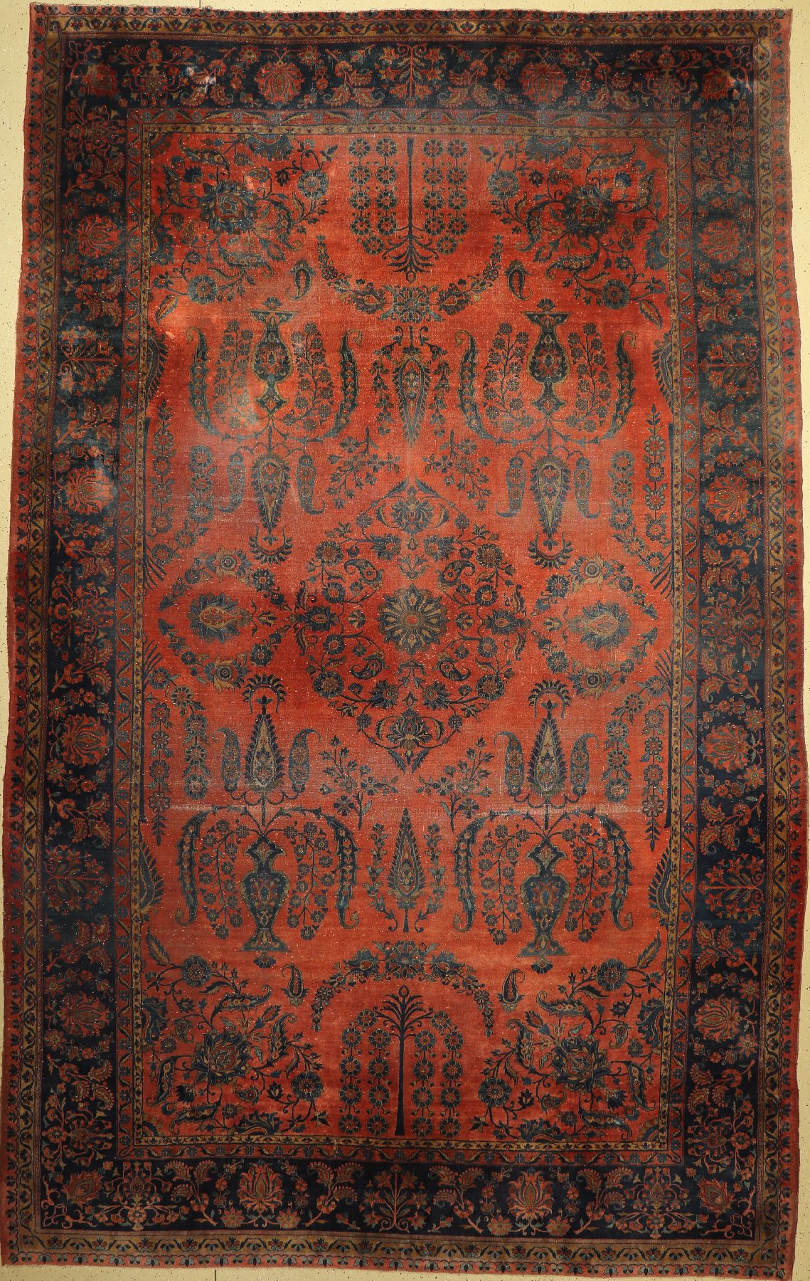 Us Re-Import Keschan antik, Persien, um 1910, Korkwolle, ca. 495 x 310 cm, EHZ: 5