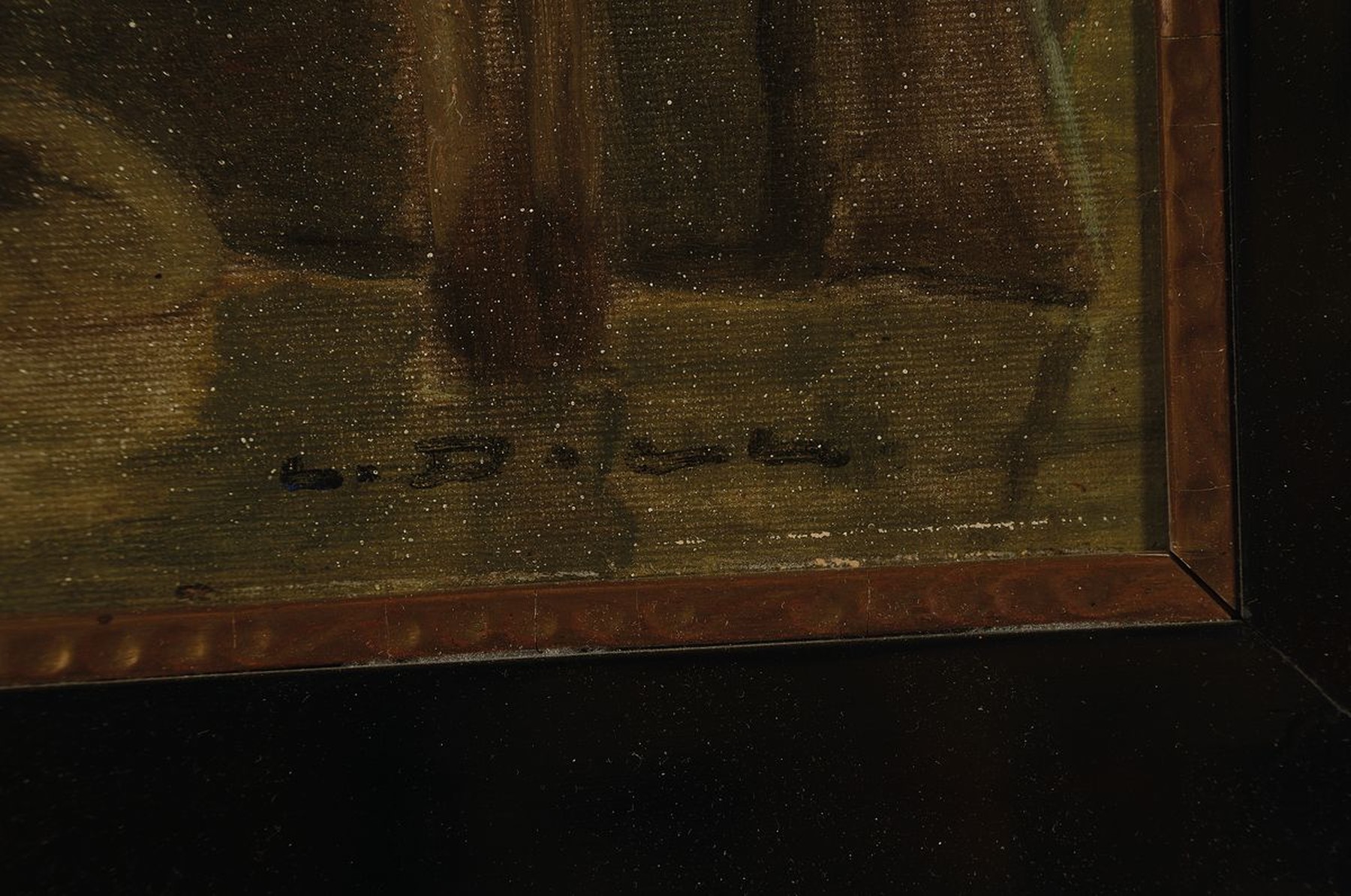 Detail a: Ludwig Dill, 1848 Gernsbach-1940 Karlsruhe, Fischerboote bei Chioggia, Öl/Malkarton, rechts unten signiert, ca. 35x48cm, R. ca. 53x66cm